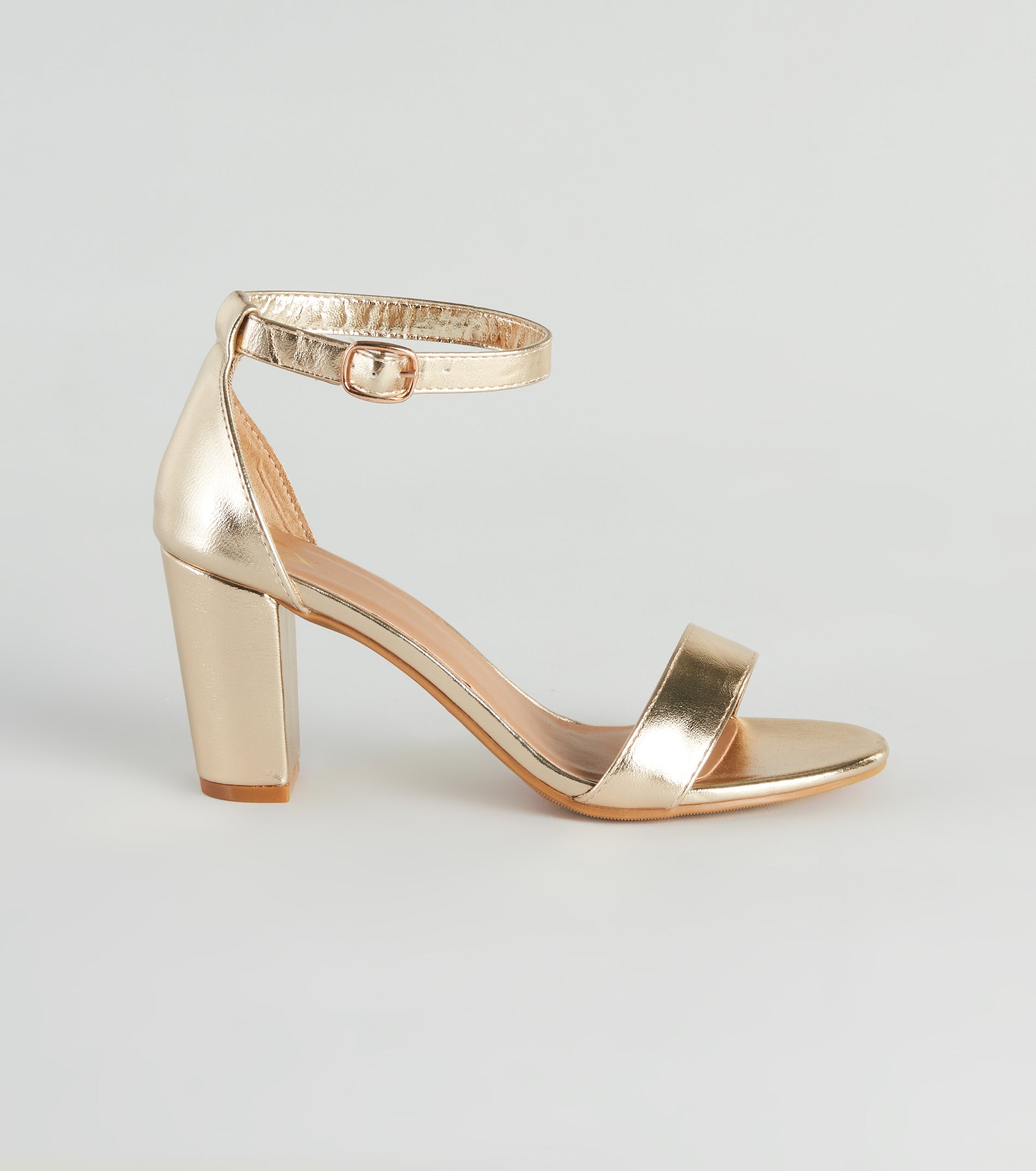 Premium Star Stride Metallic Block Heels