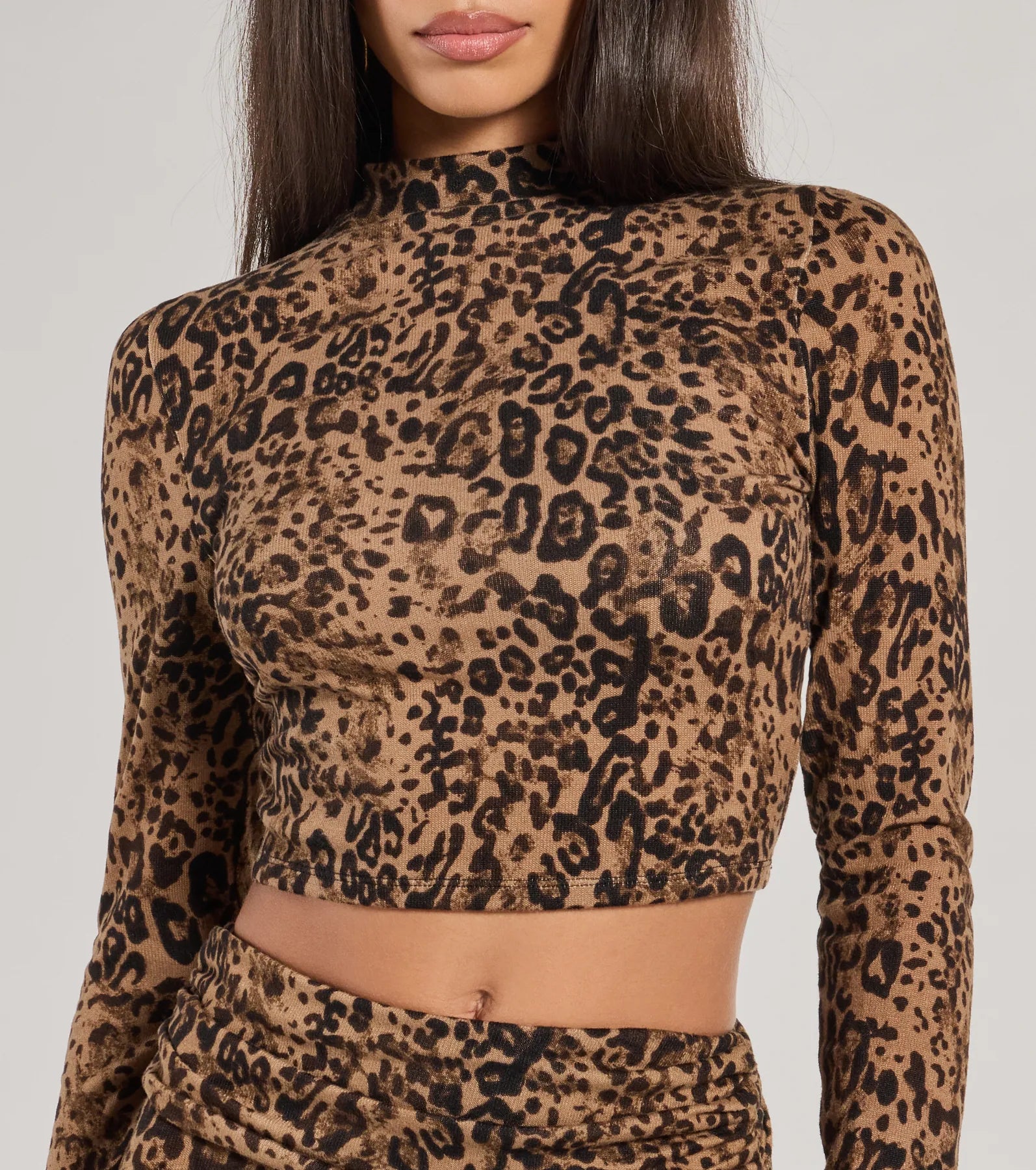 Premium Leopard Print Crop Top - Bold Aura Collection