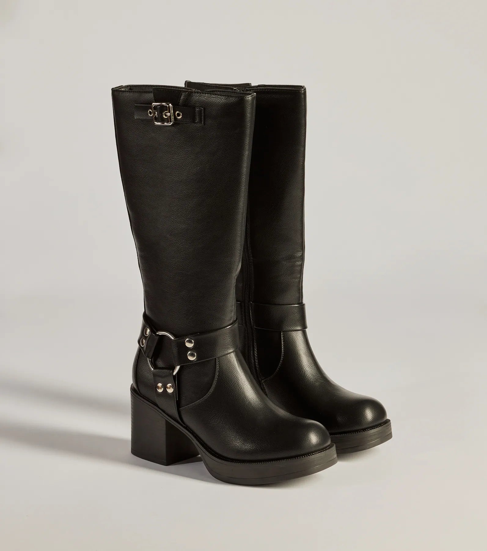 Ultimate Chic Edge Moto Boots - Under-The-Knee Platform Style