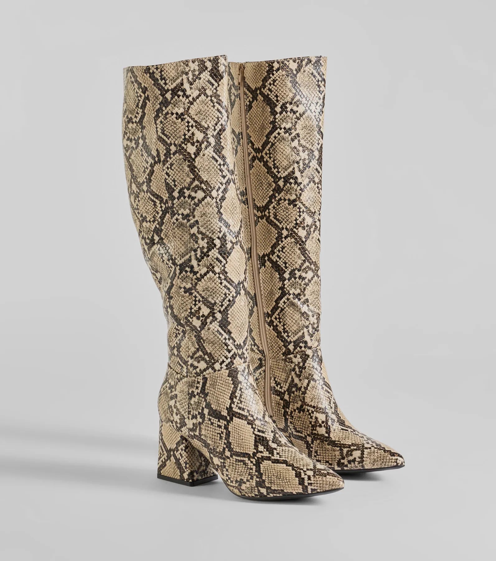 Premium Snake Print Under-The-Knee Boots - Ultimate Style Upgrade