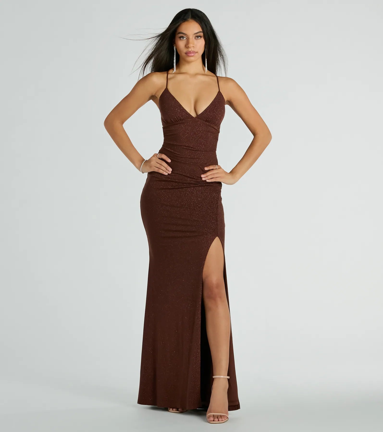 Eliana Premium Lace-Up Mermaid Glitter Formal Dress