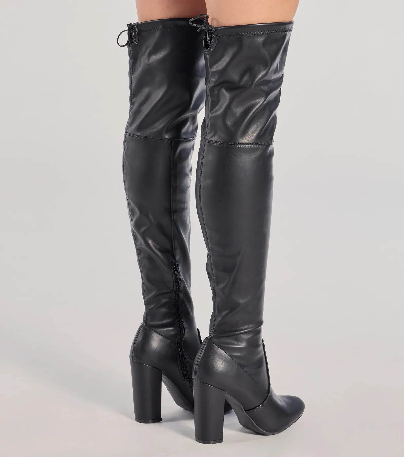 Ultimate Chic Slay Over-The-Knee Boots - Block Heel Elegance