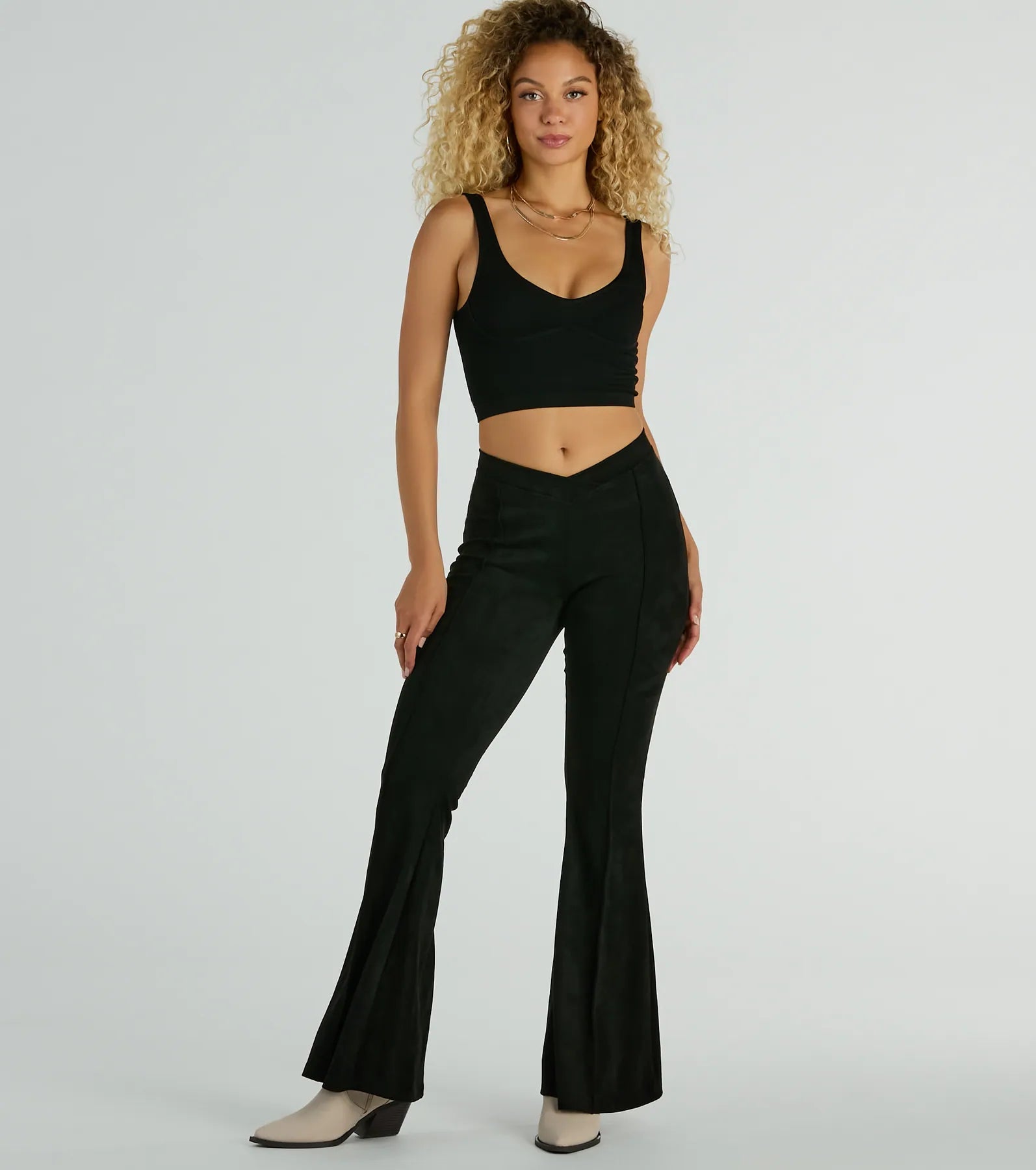 Ultimate Faux Suede Flare Pants - Retro Chic Style