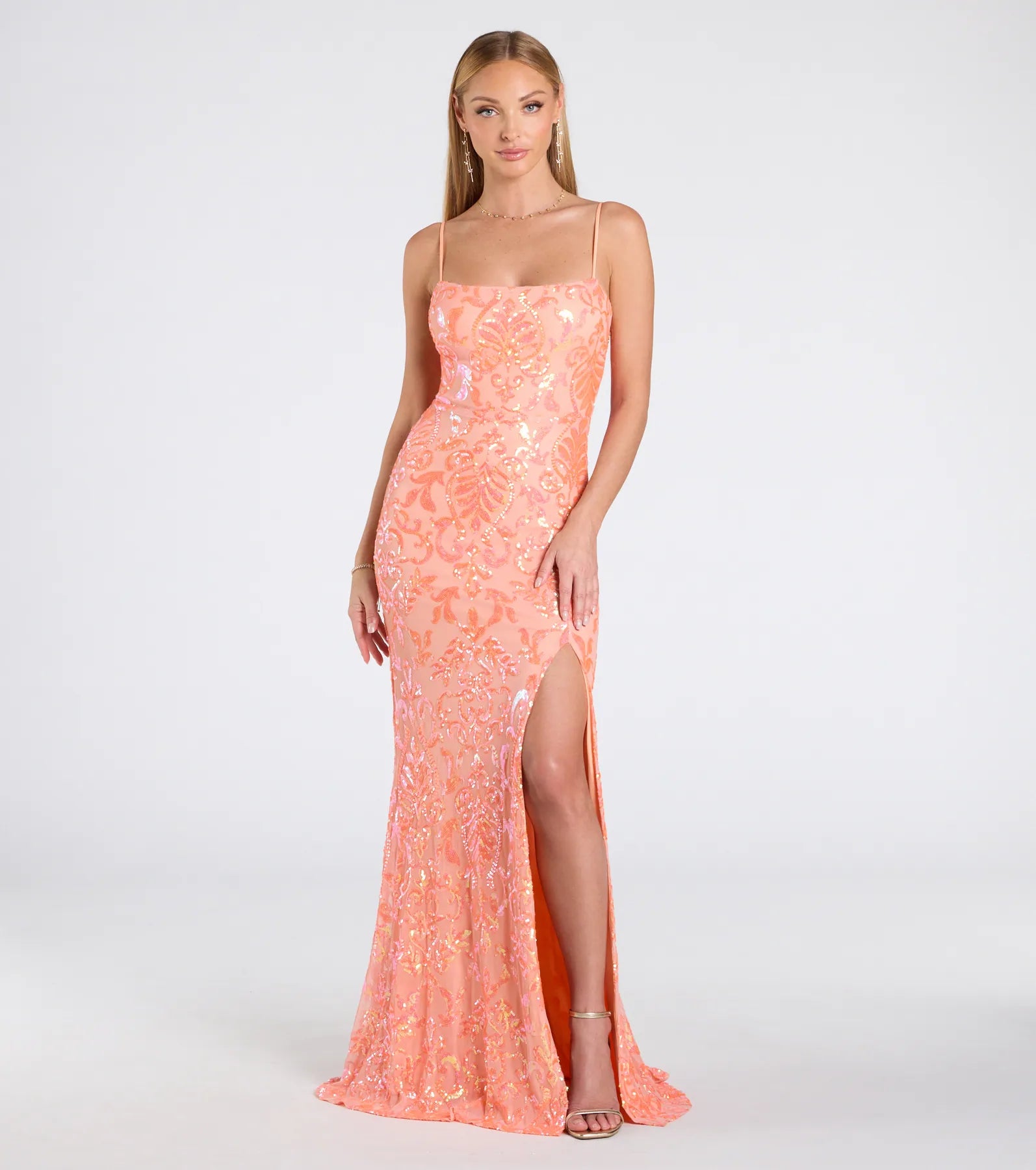 Ultimate Celina Sequin Lace-Up Mermaid Dress for Glamorous Nights