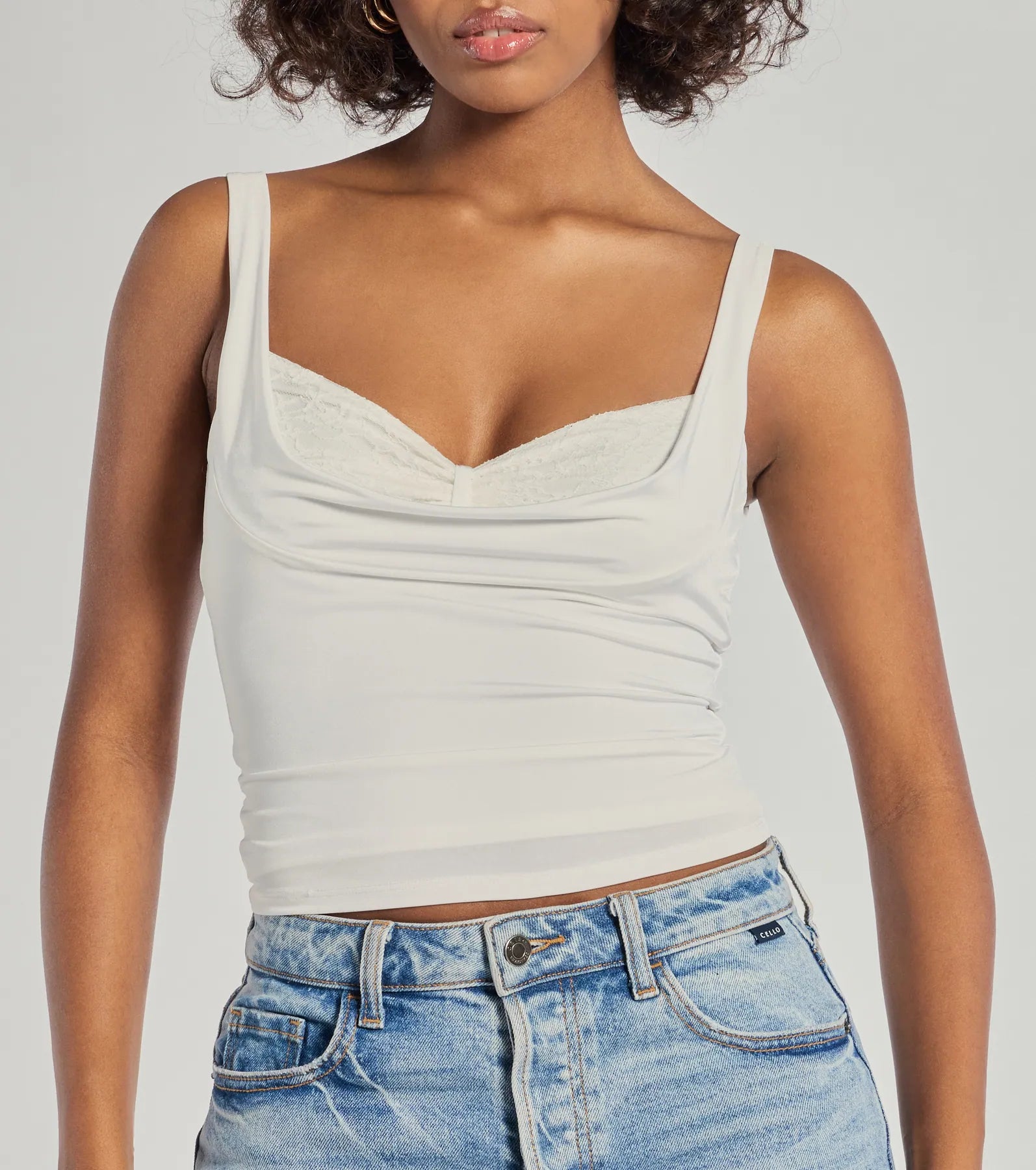 Premium Glam Flair Sleeveless Crop Top