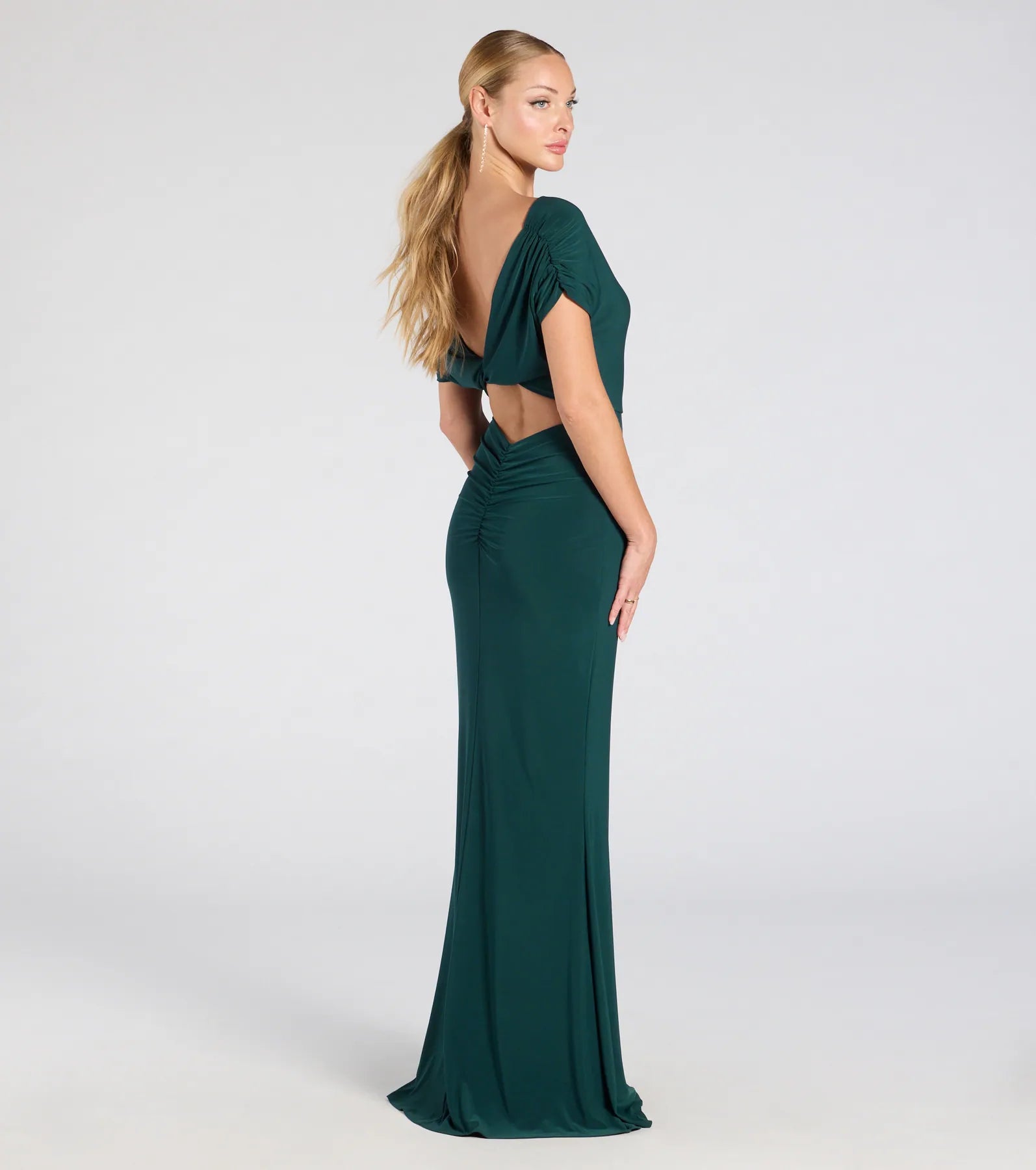 Raven Premium Off-Shoulder Mermaid Evening Gown