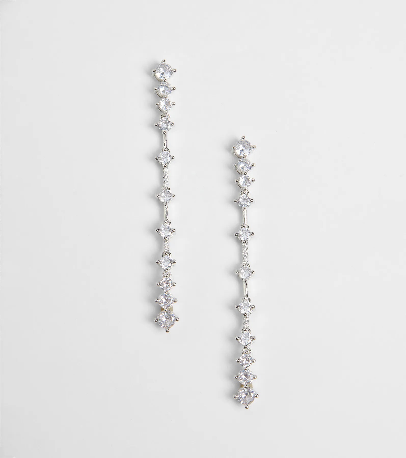 Premium Elegance Cubic Zirconia Linear Earrings