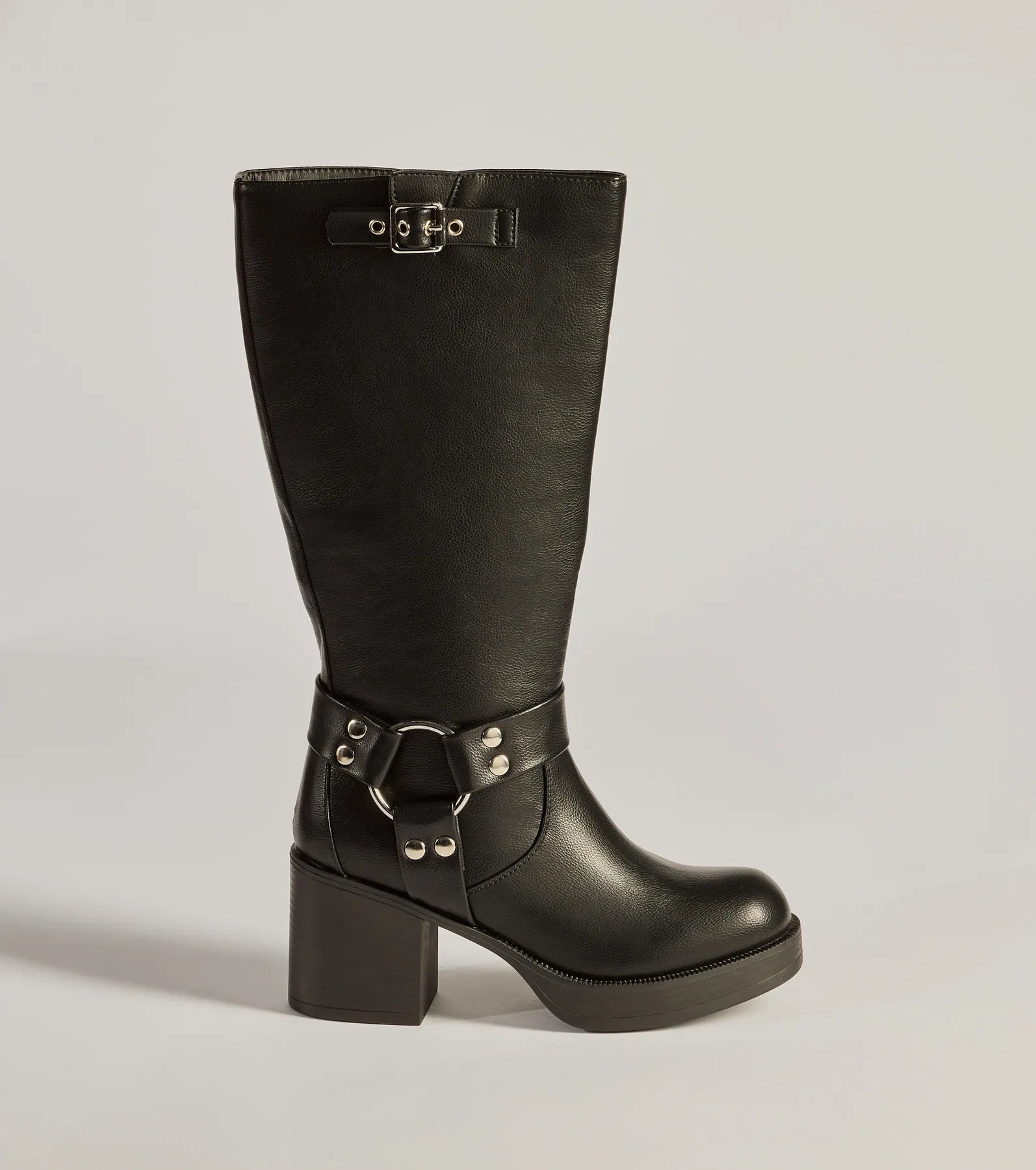 Ultimate Chic Edge Moto Boots - Under-The-Knee Platform Style