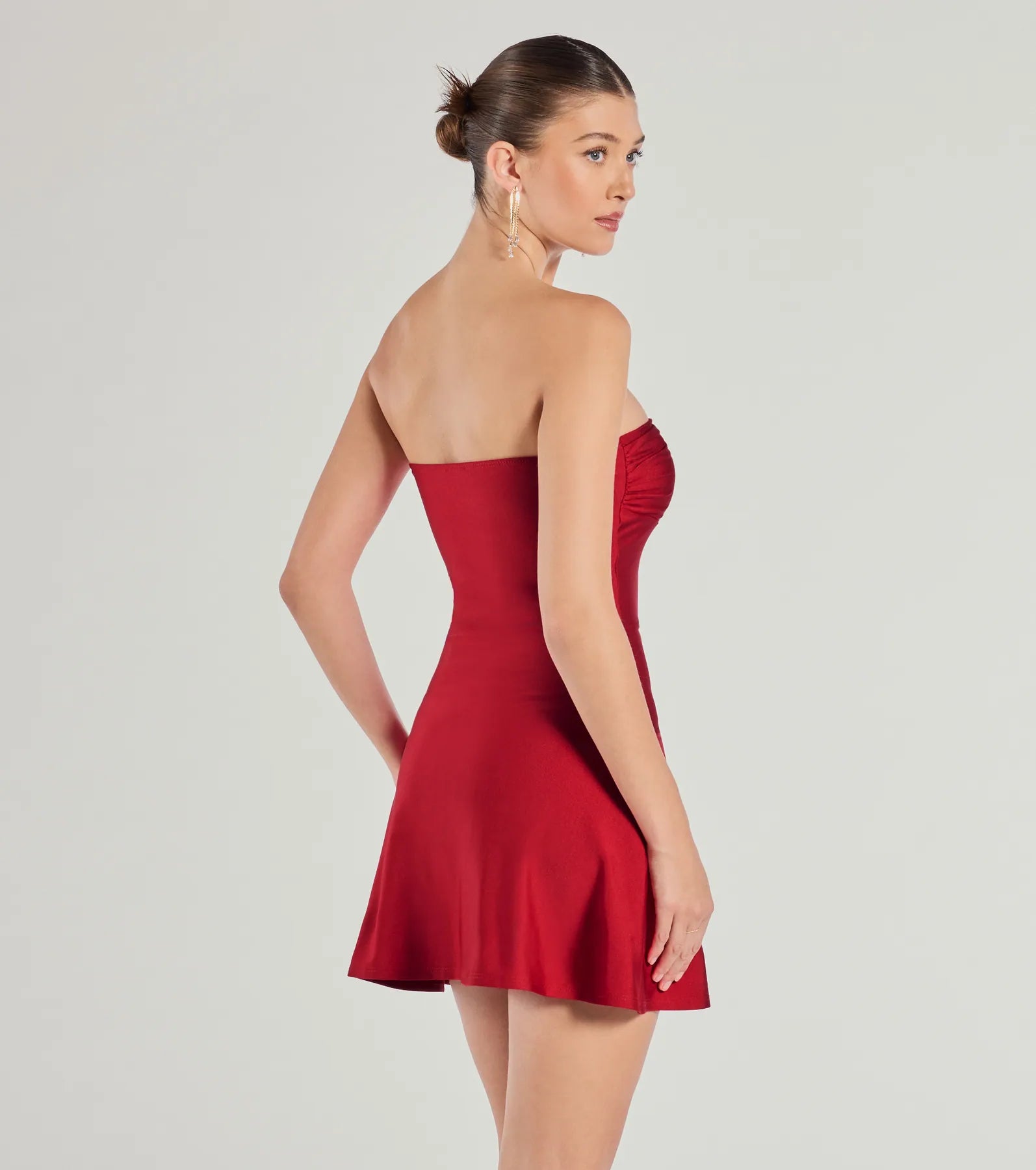 Ultimate Strapless A-line Mini Dress - So Your Vibe