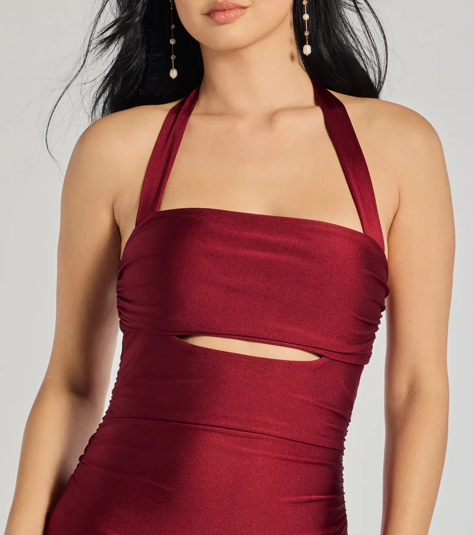 Ultimate Cut Out Cutie Halter Mini Dress - Flirty & Chic