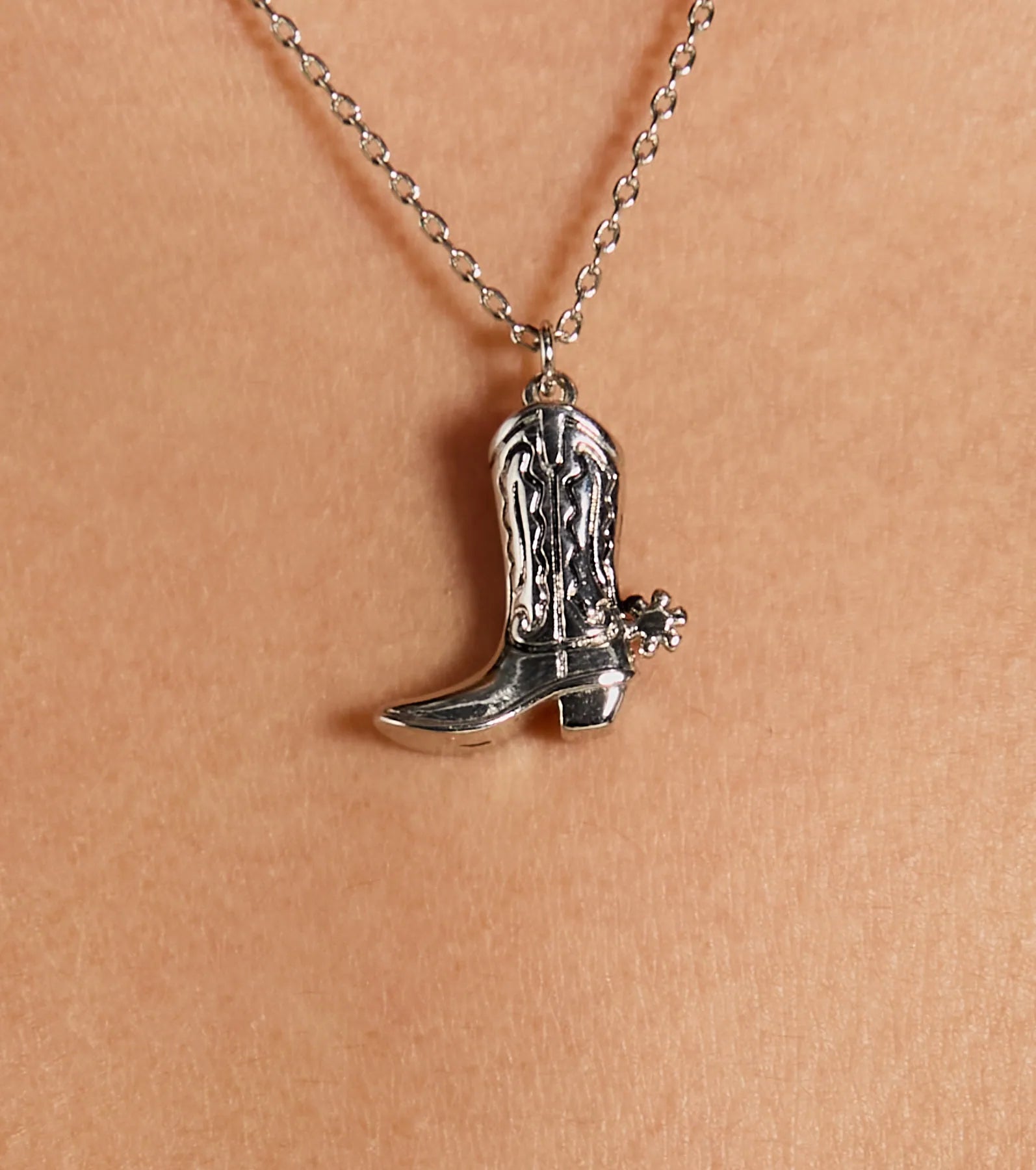 Premium Cowboy Boot Charm Necklace - Western Style Essential