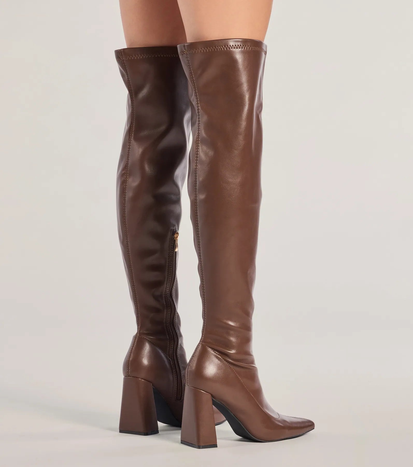 Premium Over-The-Knee Block Heel Boots - Ultimate Chic Style