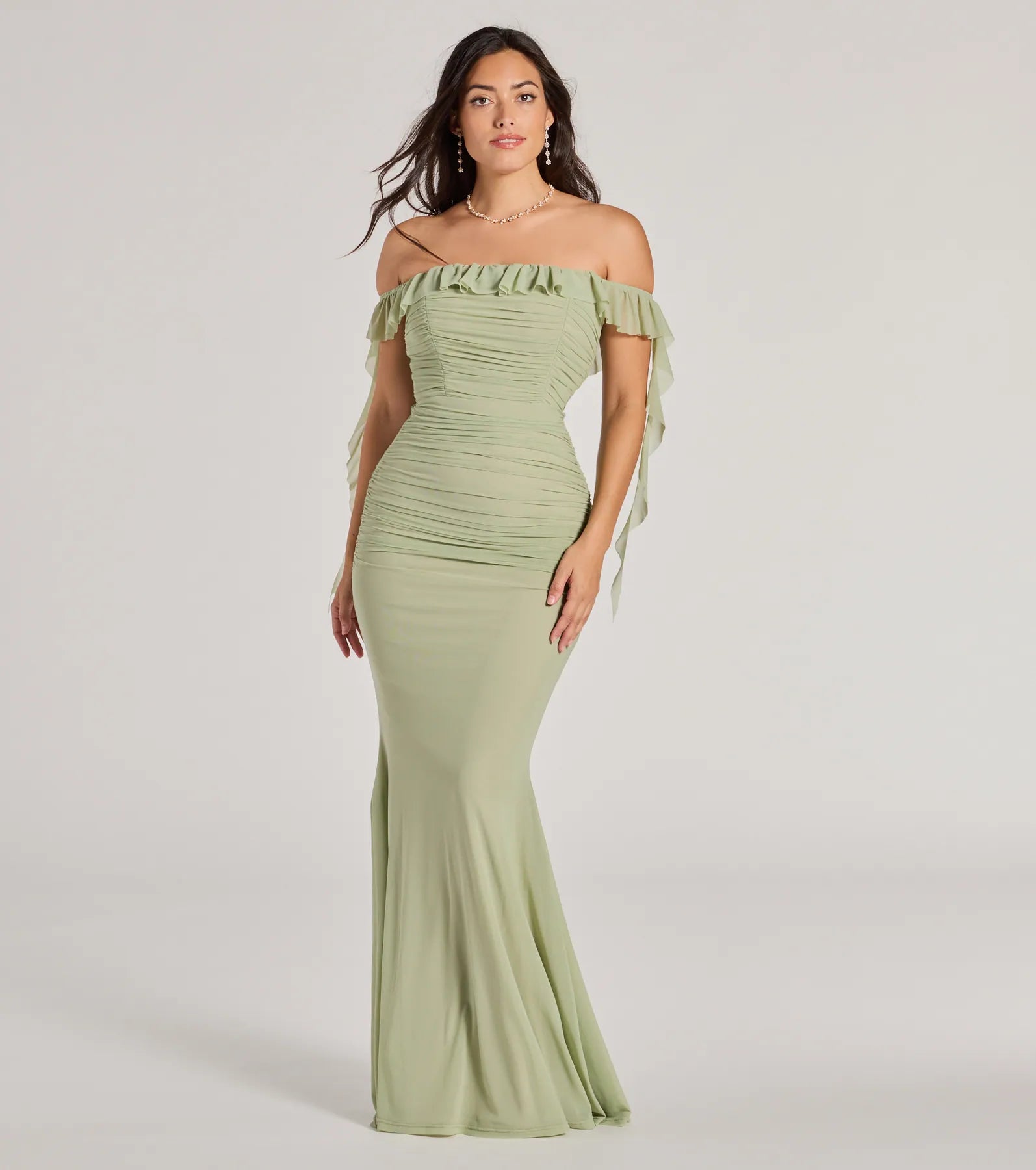 Premium Deyna Off-The-Shoulder Mermaid Gown