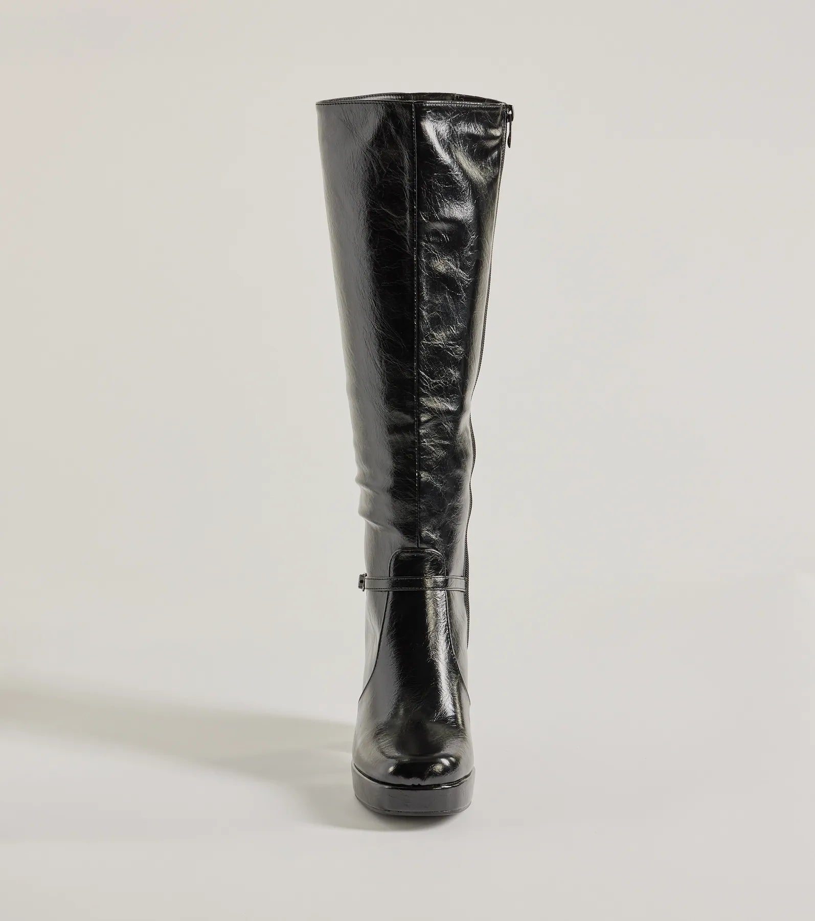 Premium Faux Leather Under-The-Knee Boots - Ultimate Style Statement