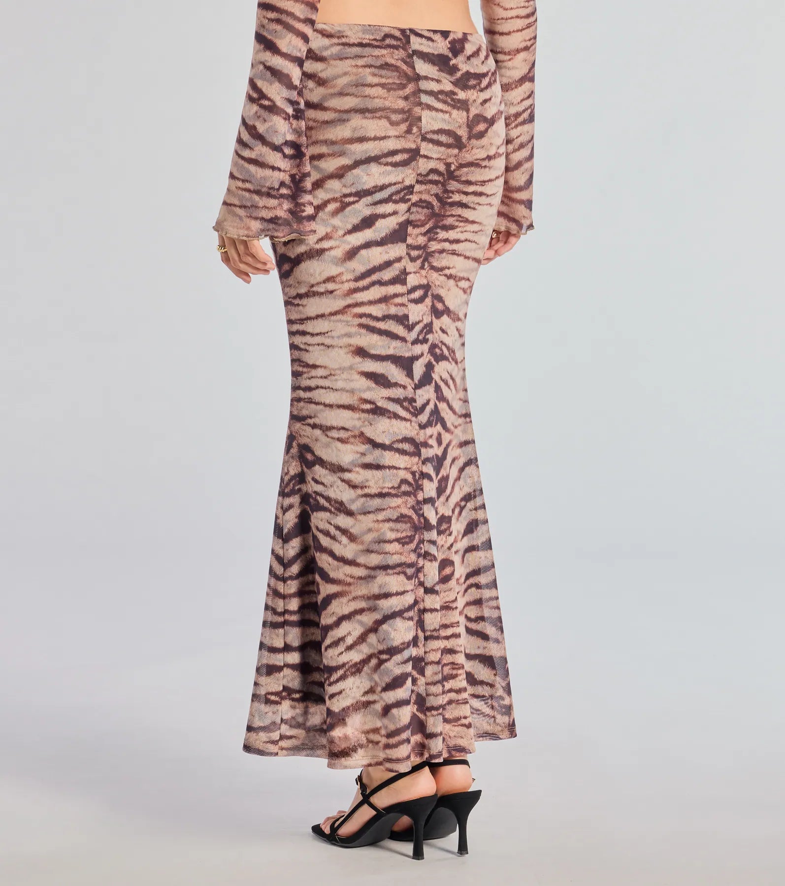 Ultimate Abstract Zebra Maxi Skirt - Premium Stretch Fit