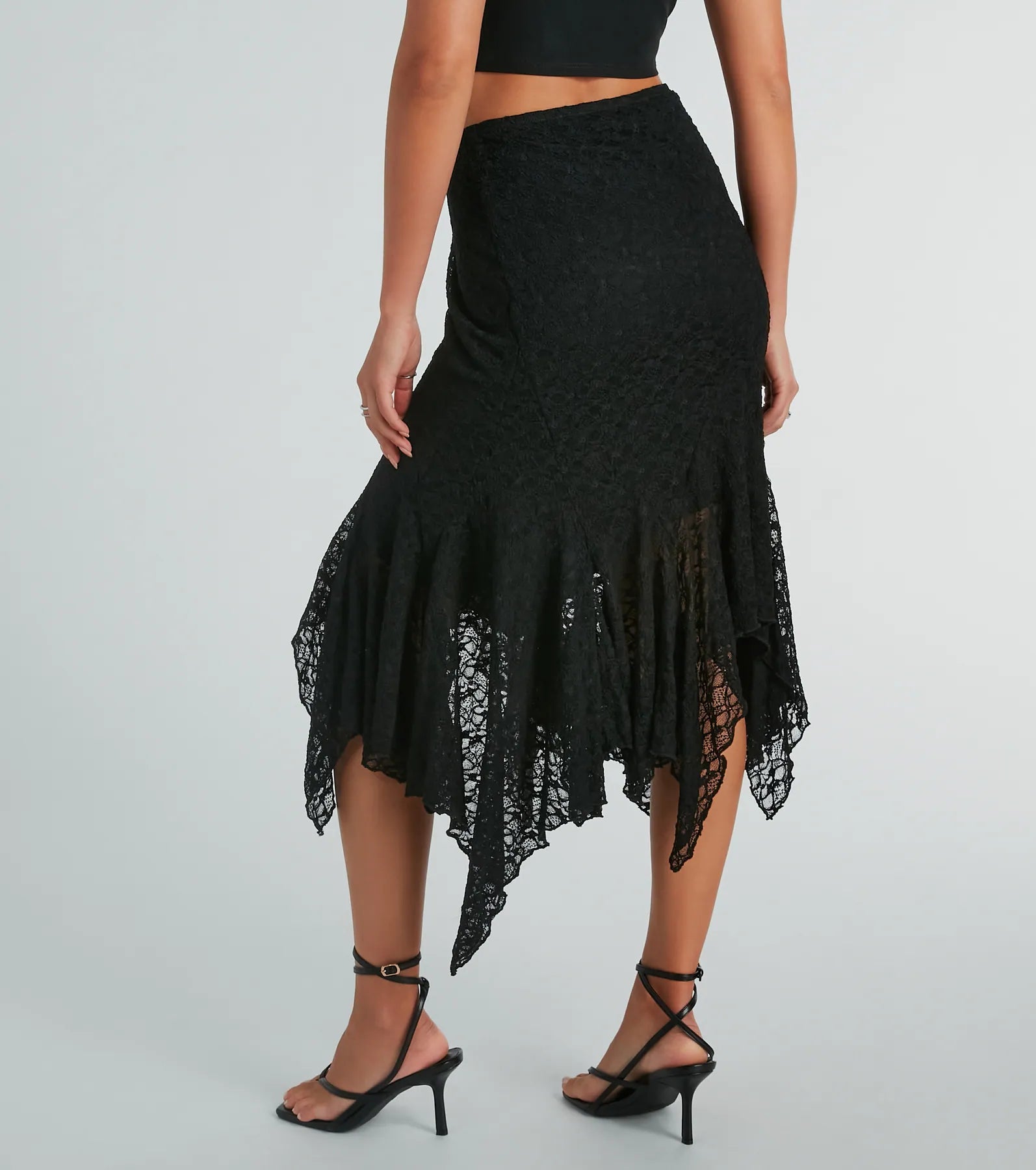 Ultimate Romance High-Rise Lace Midi Skirt - Elegant & Playful