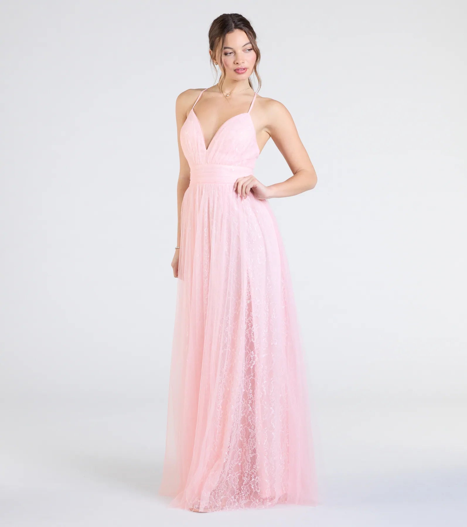 Premium Kimora Lace Tulle A-Line Formal Gown