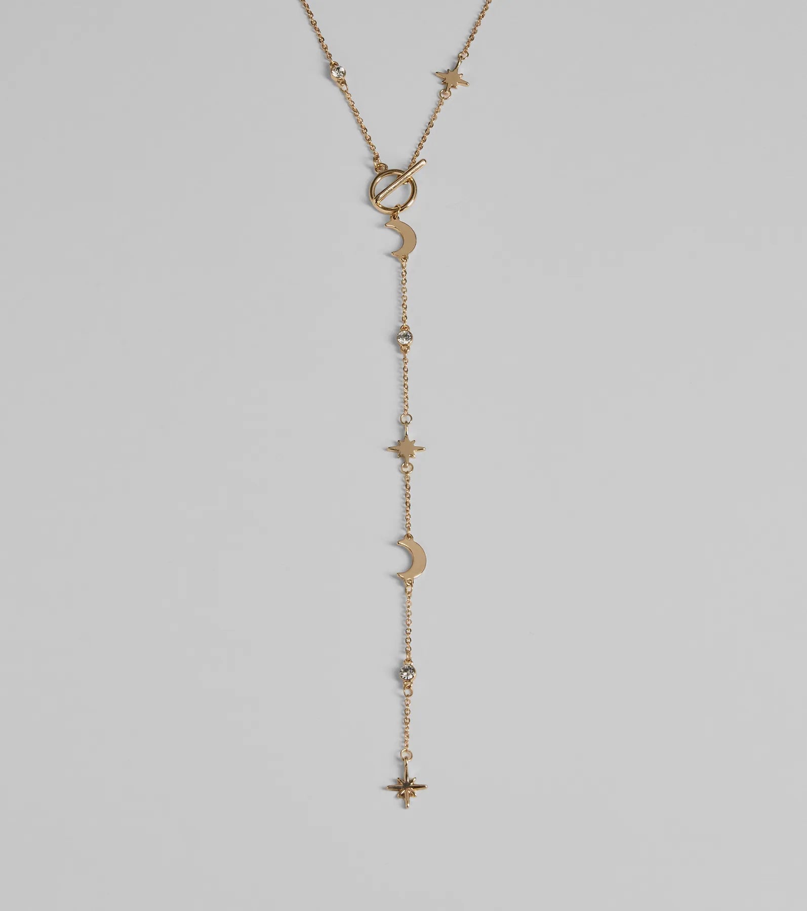 Premium Celestial Charm Lariat Necklace - Dreamy Sparkle Design