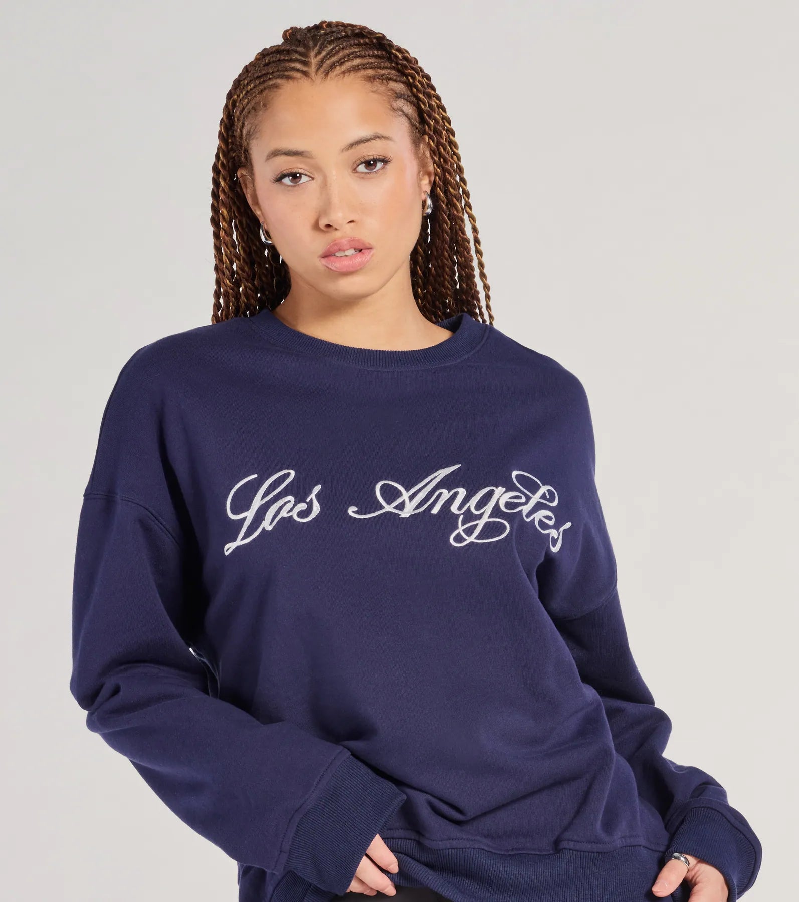 Premium Los Angeles Embroidered Oversized Sweatshirt - Ultimate Comfort