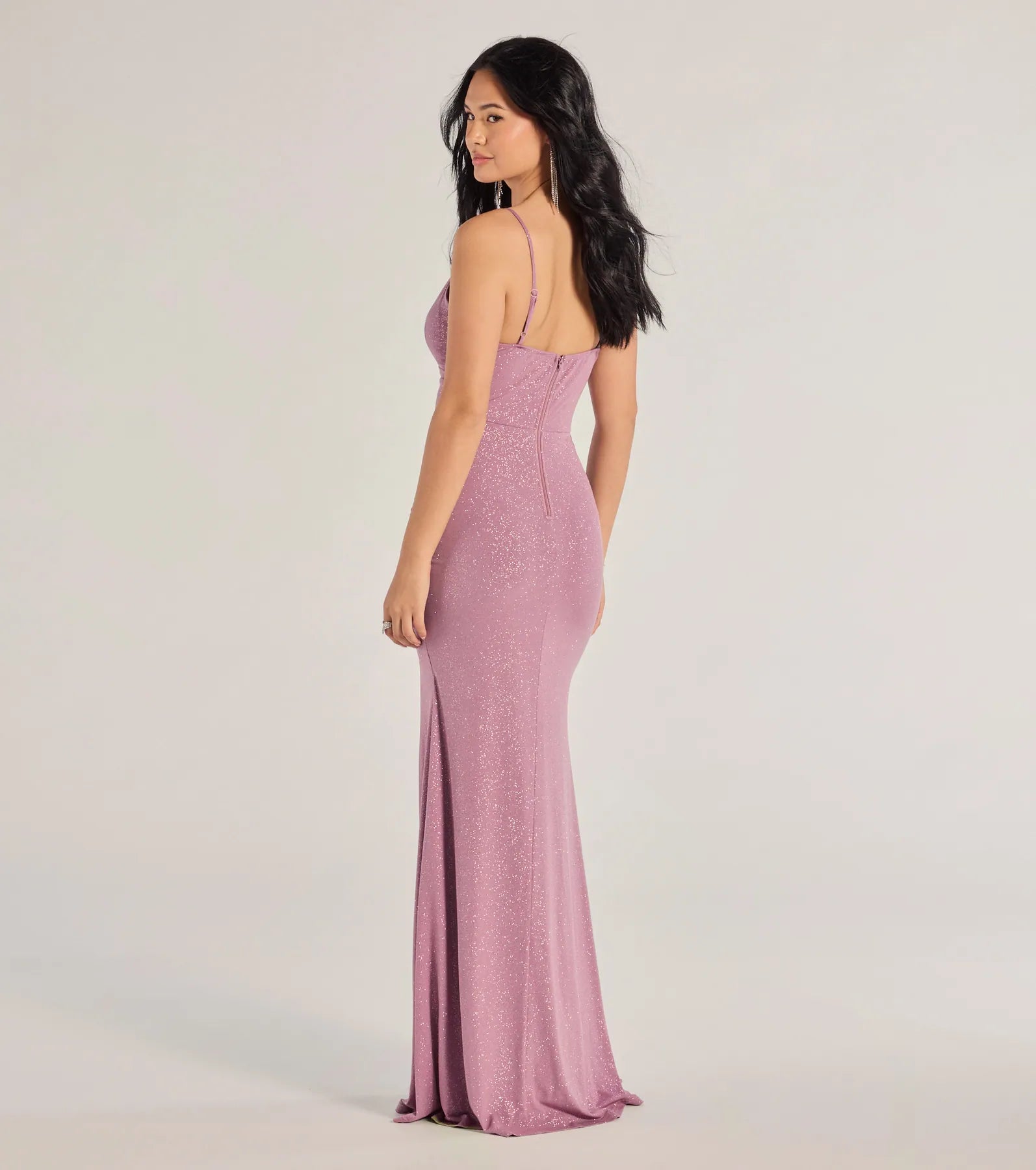 Premium Melinda Glitter Mermaid Evening Gown