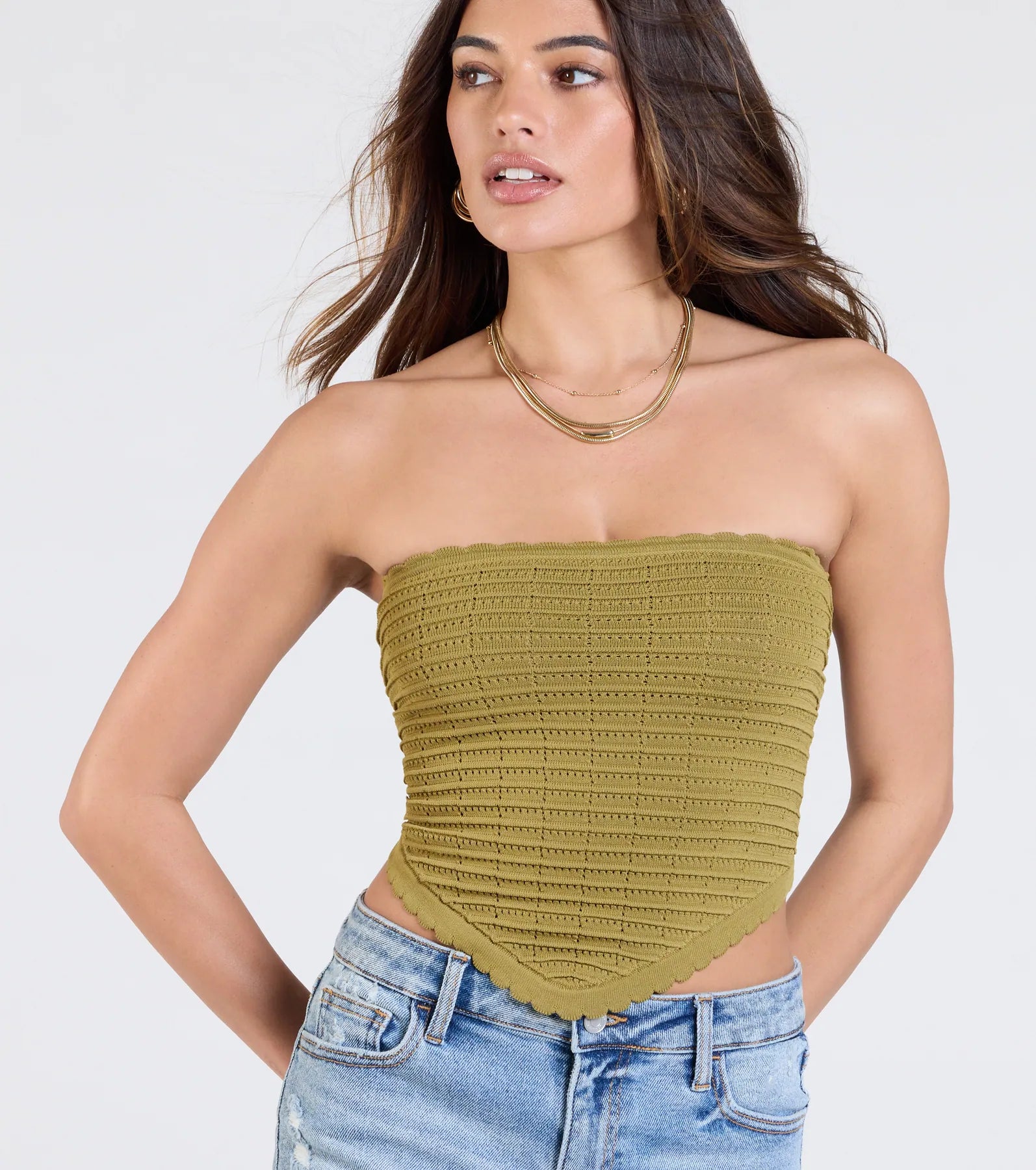 Ultimate Strapless Knit Crop Top - Effortless Style