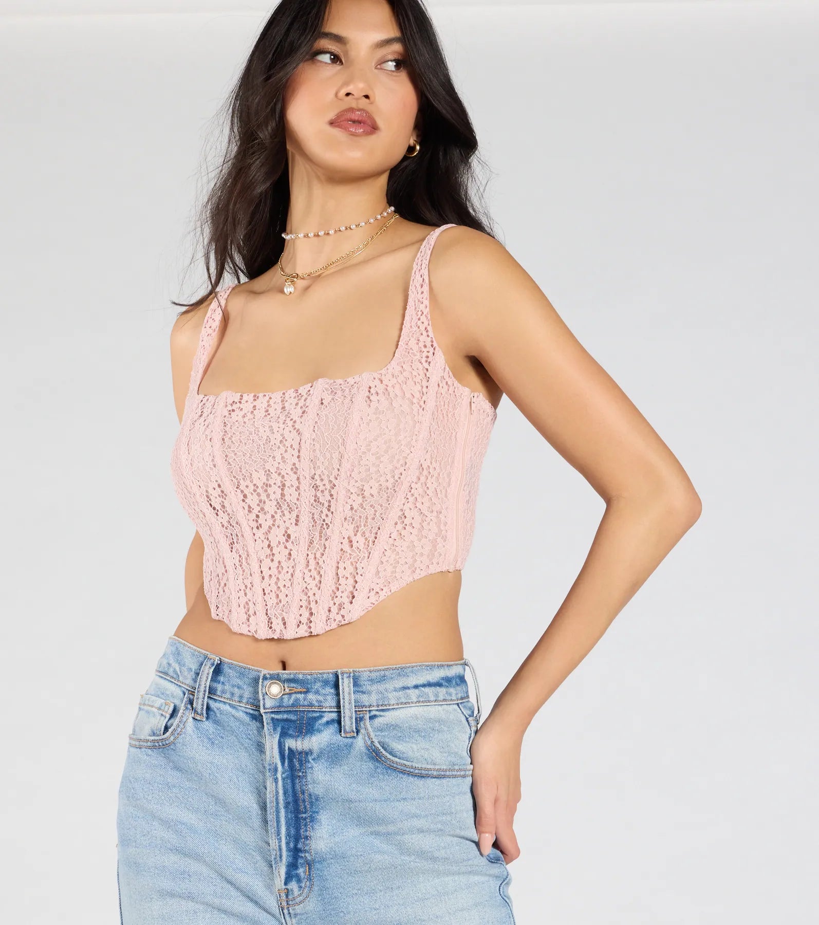 Ultimate Allure Lace-Up Corset Top - Floral Elegance