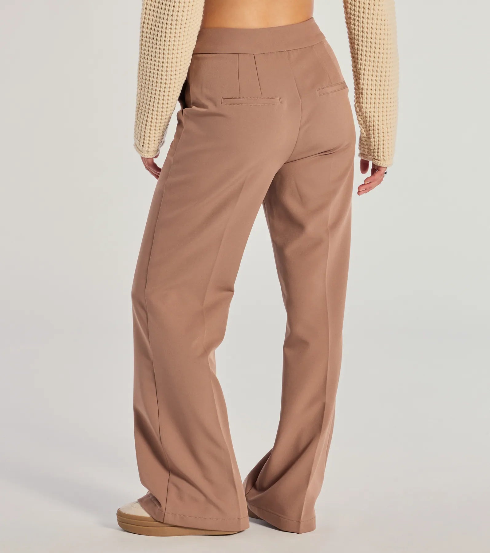 Premium Wide-Leg Woven Trouser Pants