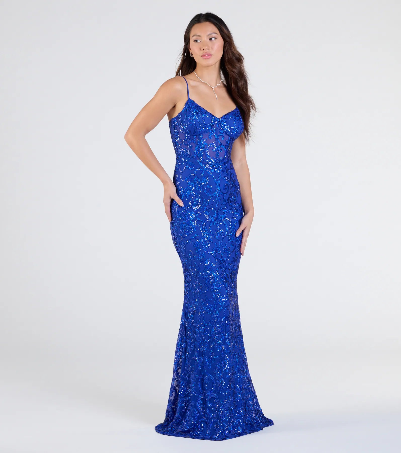 Premium Rosalia Sweetheart Mermaid Sequin Formal Dress