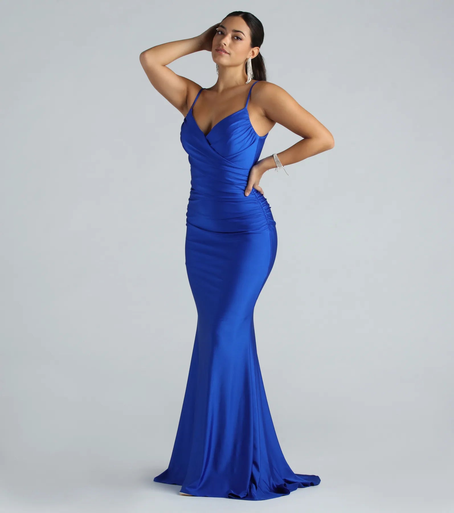 Premium Kollyn Surplice Mermaid Gown - Ultimate Formal Elegance