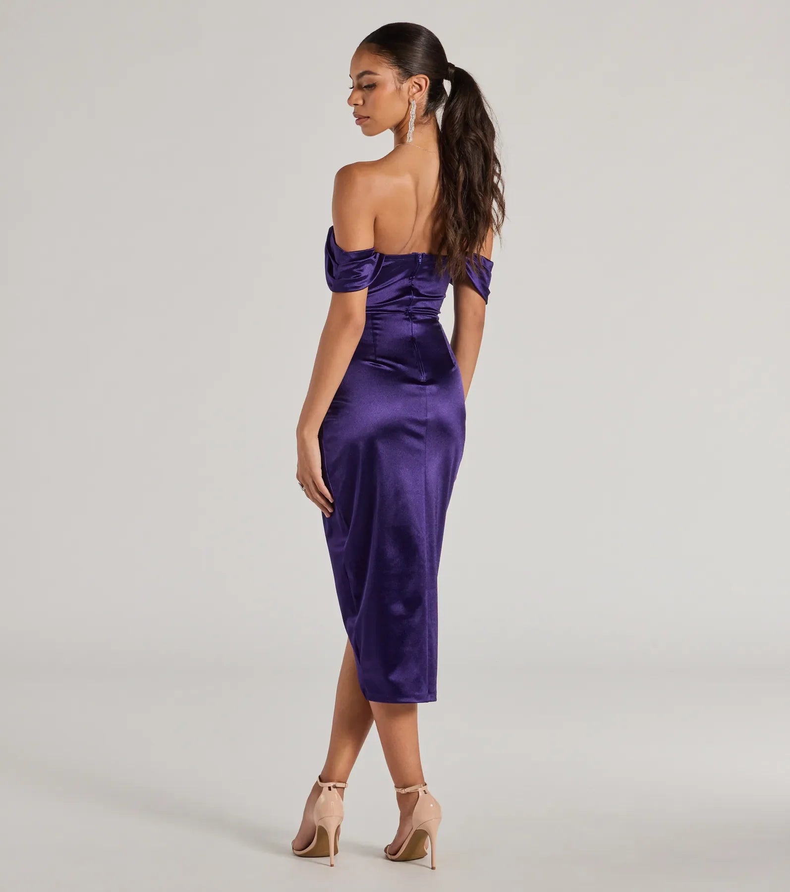 Premium Gaia Satin Wrap Dress - Ultimate Evening Style