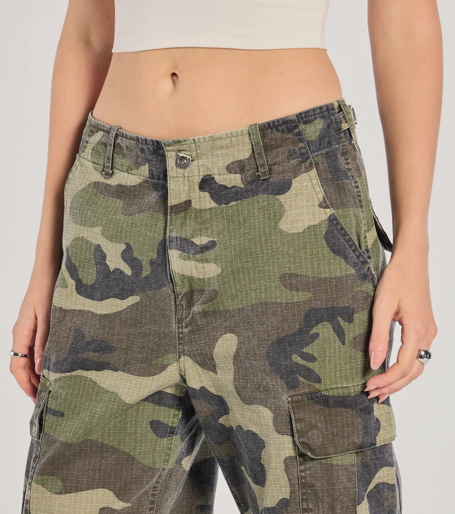 Ultimate Cool Girl Energy Camo Cargo Pants - Premium Fit & Style