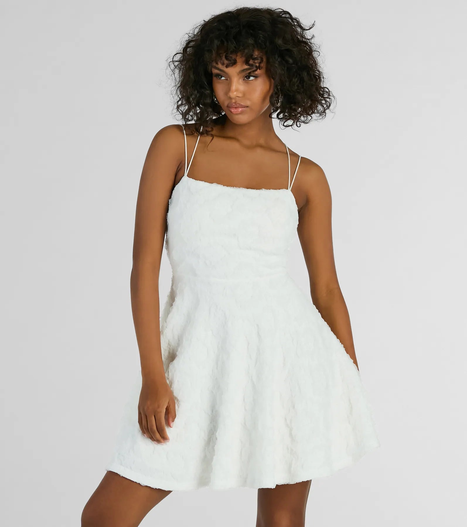 Ultimate Whimsical Beauty Strappy Back Knit Skater Dress