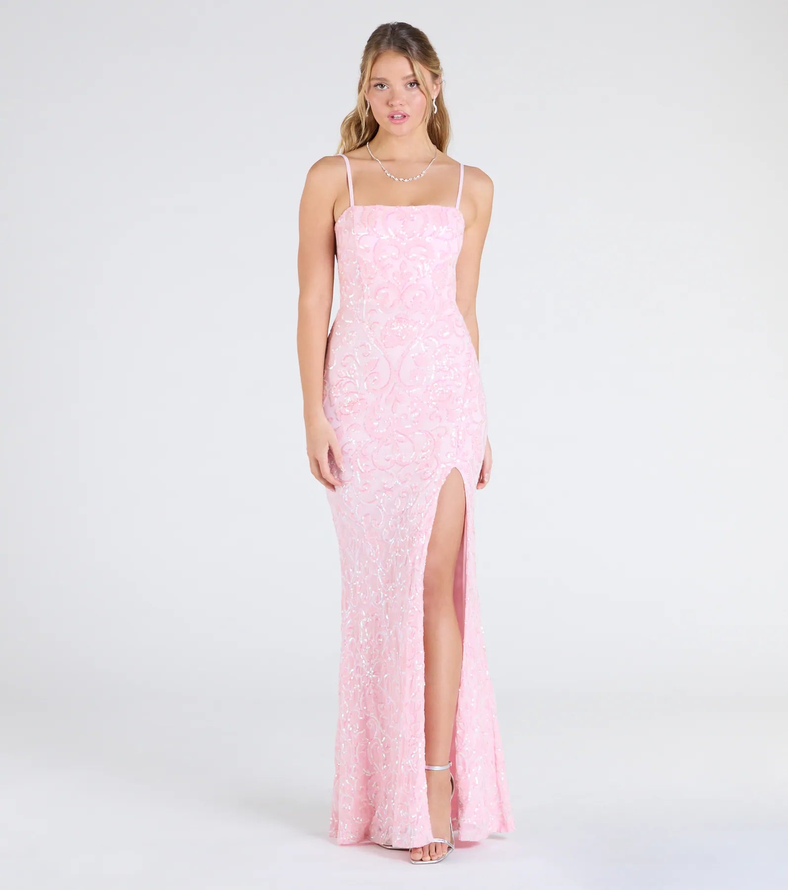 Ultimate Sparkle Dana Tie-Back Sequin Gown