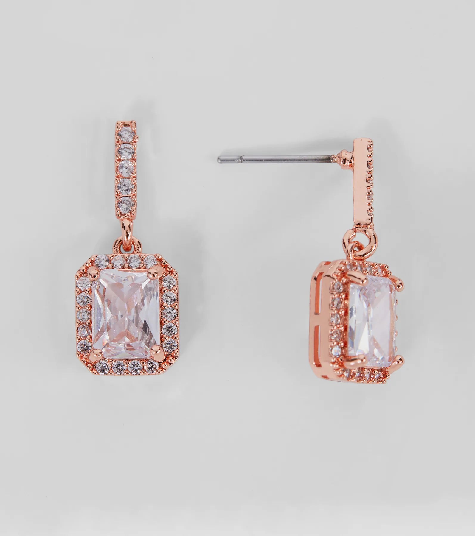 Premium Glitzy Goals Cubic Zirconia Drop Earrings