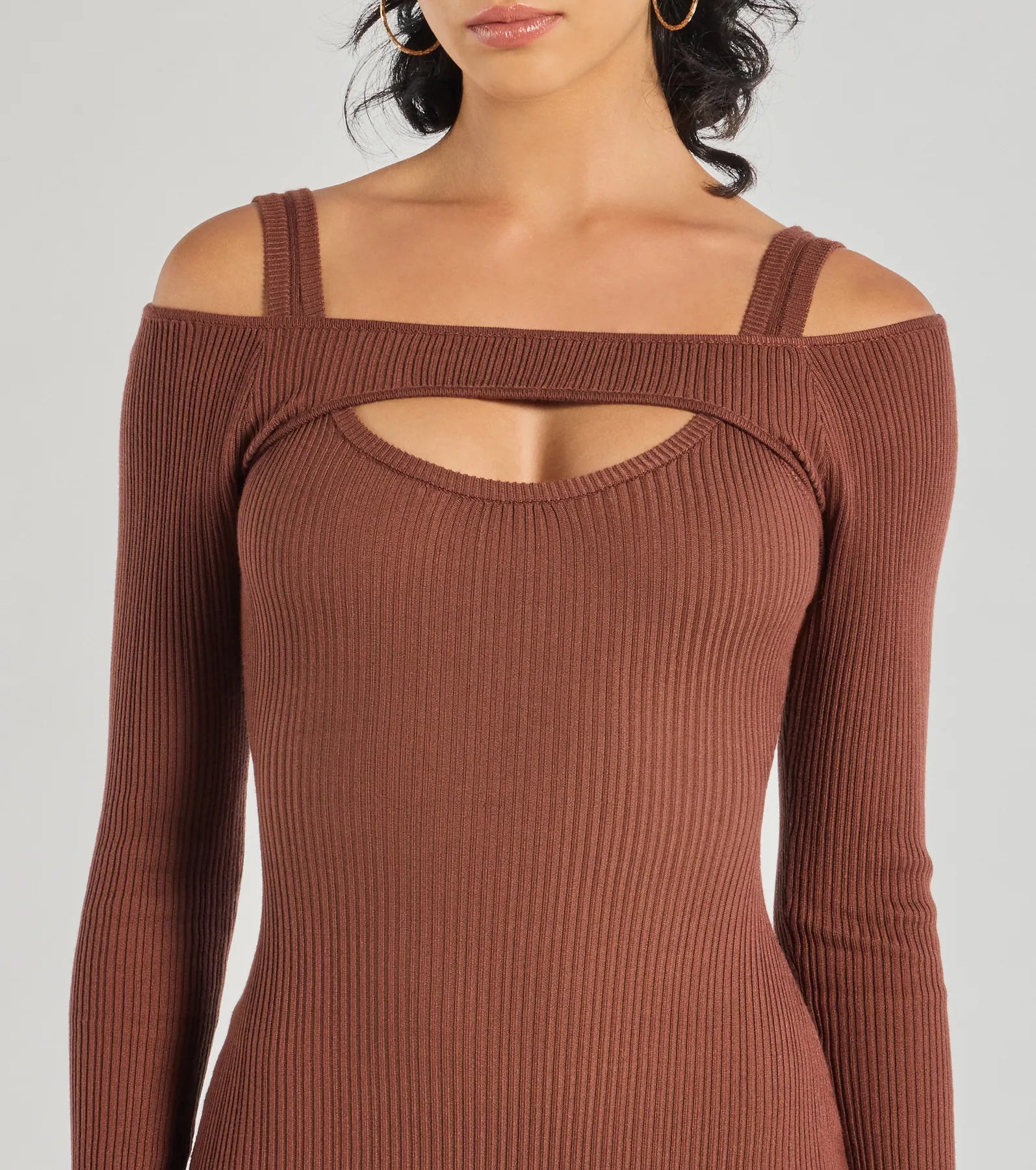 Effortless Vibe Premium Ribbed Knit Dress - Long Sleeve Mini Style