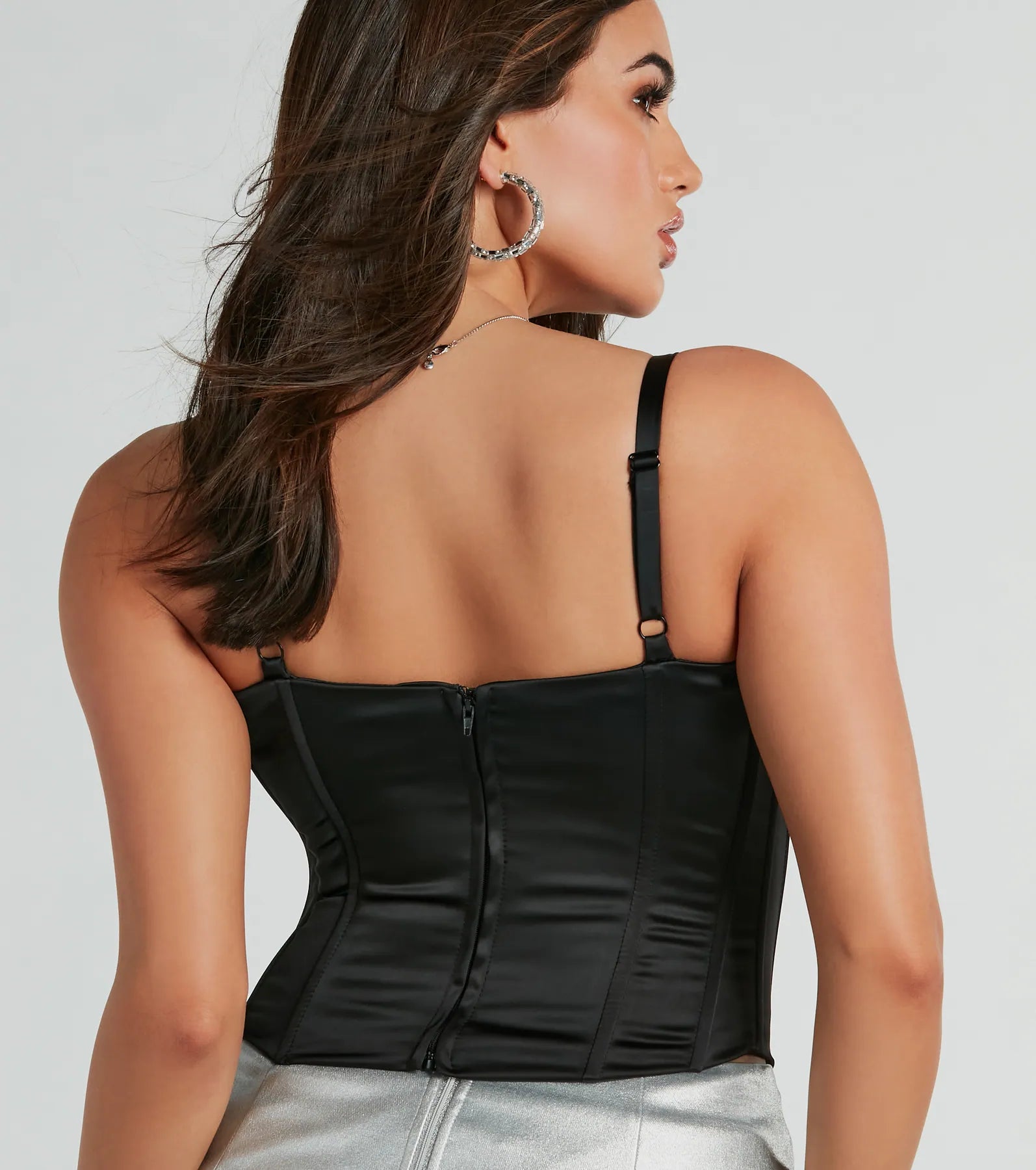 Premium Elegant Nights Satin Bustier Top