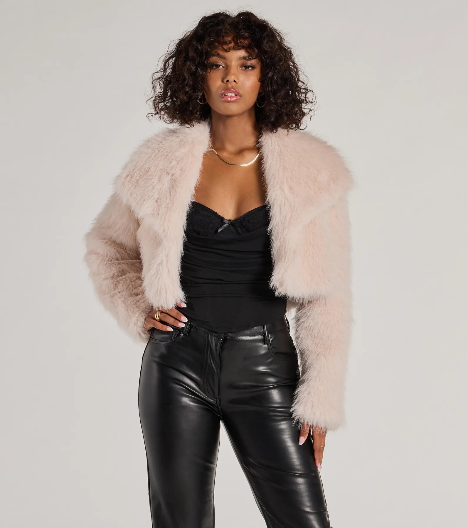 Ultimate Luxe Faux Fur Cropped Jacket - Premium Style
