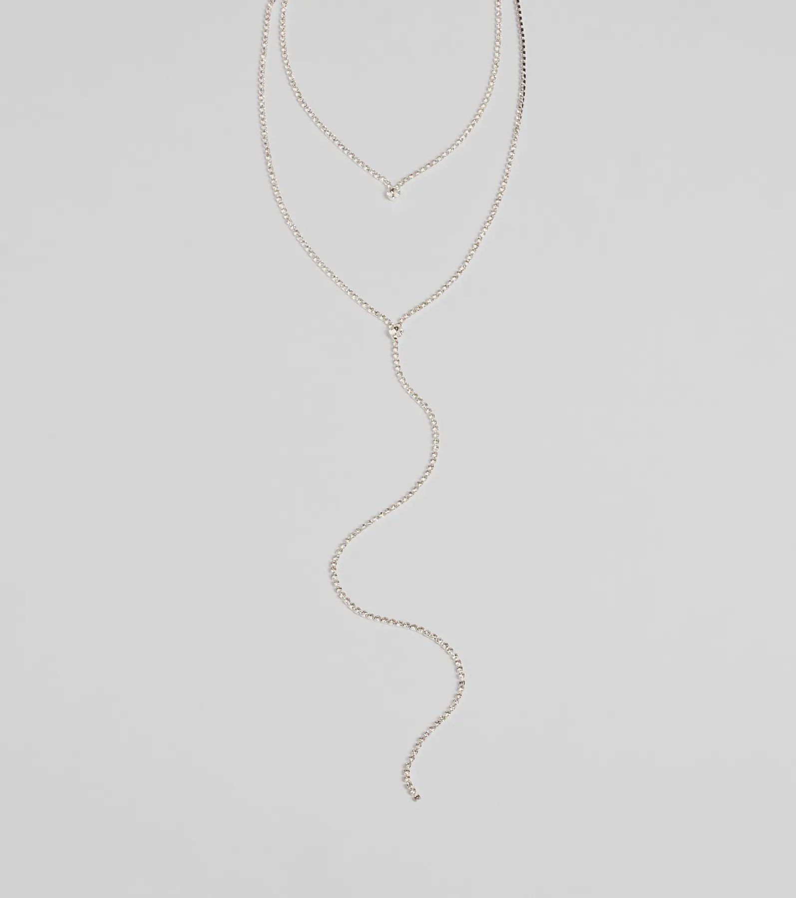 Premium Glamour Rhinestone Lariat Necklace - Ultimate Statement Piece