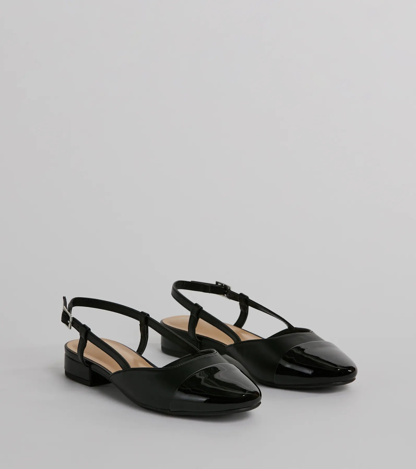 Premium Square-Toe Slingback Patent Flats - Ultimate Style Upgrade