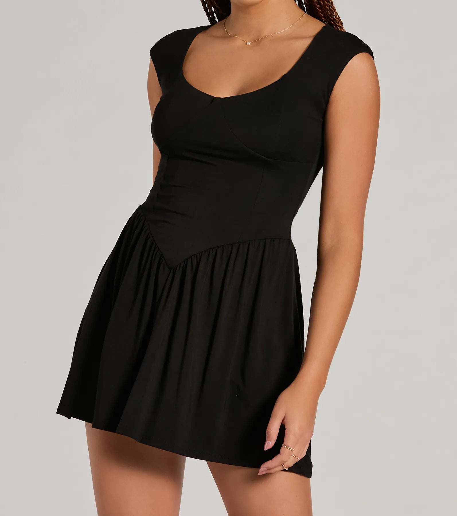 Ultimate Flattering A-Line Ruffled Mini Dress