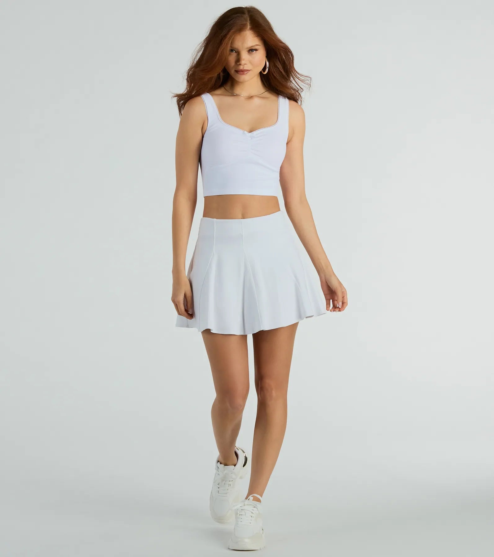 Ultimate Flirty Attitude Pleated Knit Skater Skort