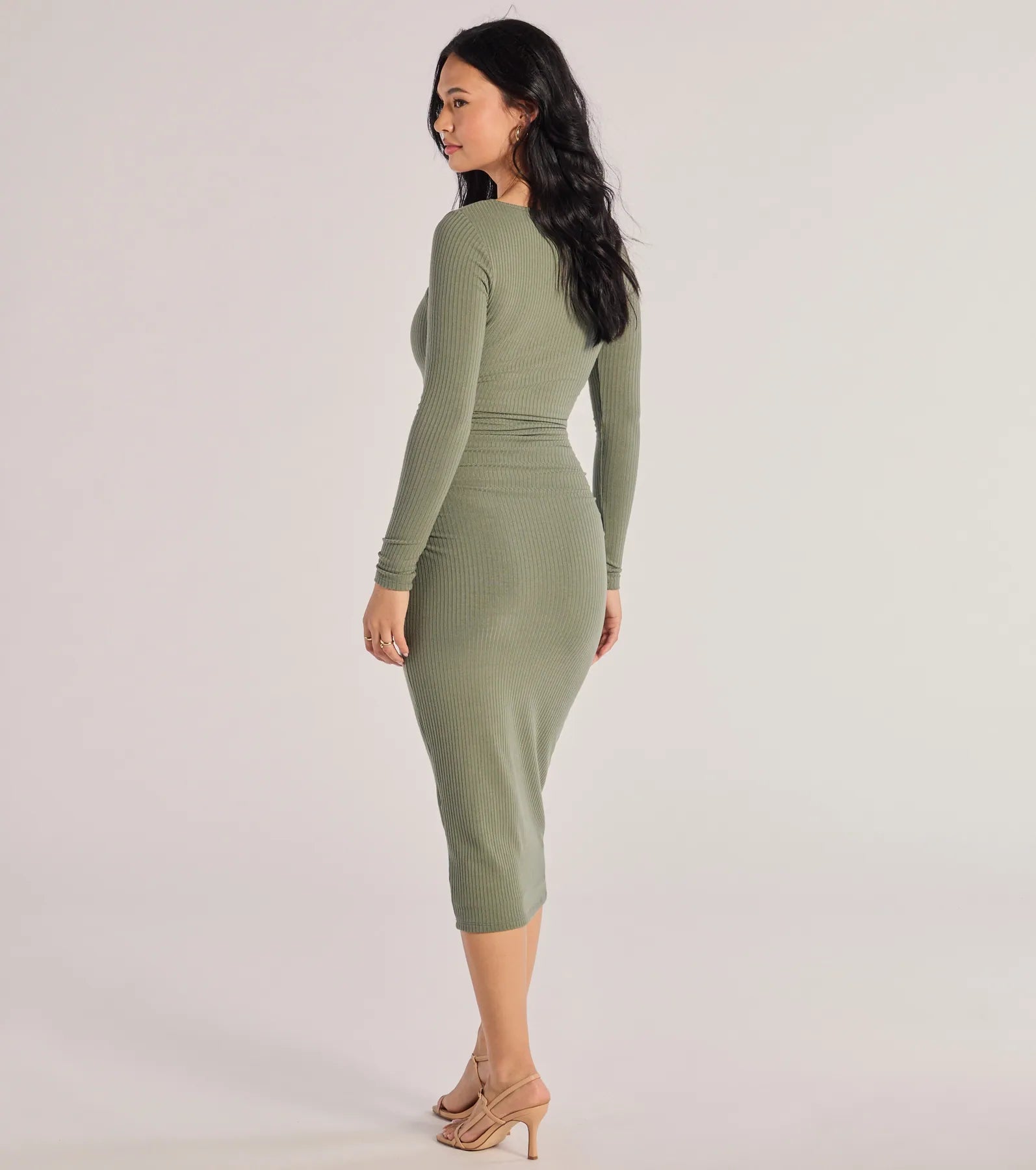 Ultimate Chic Long Sleeve Midi Dress - Always A Good Time