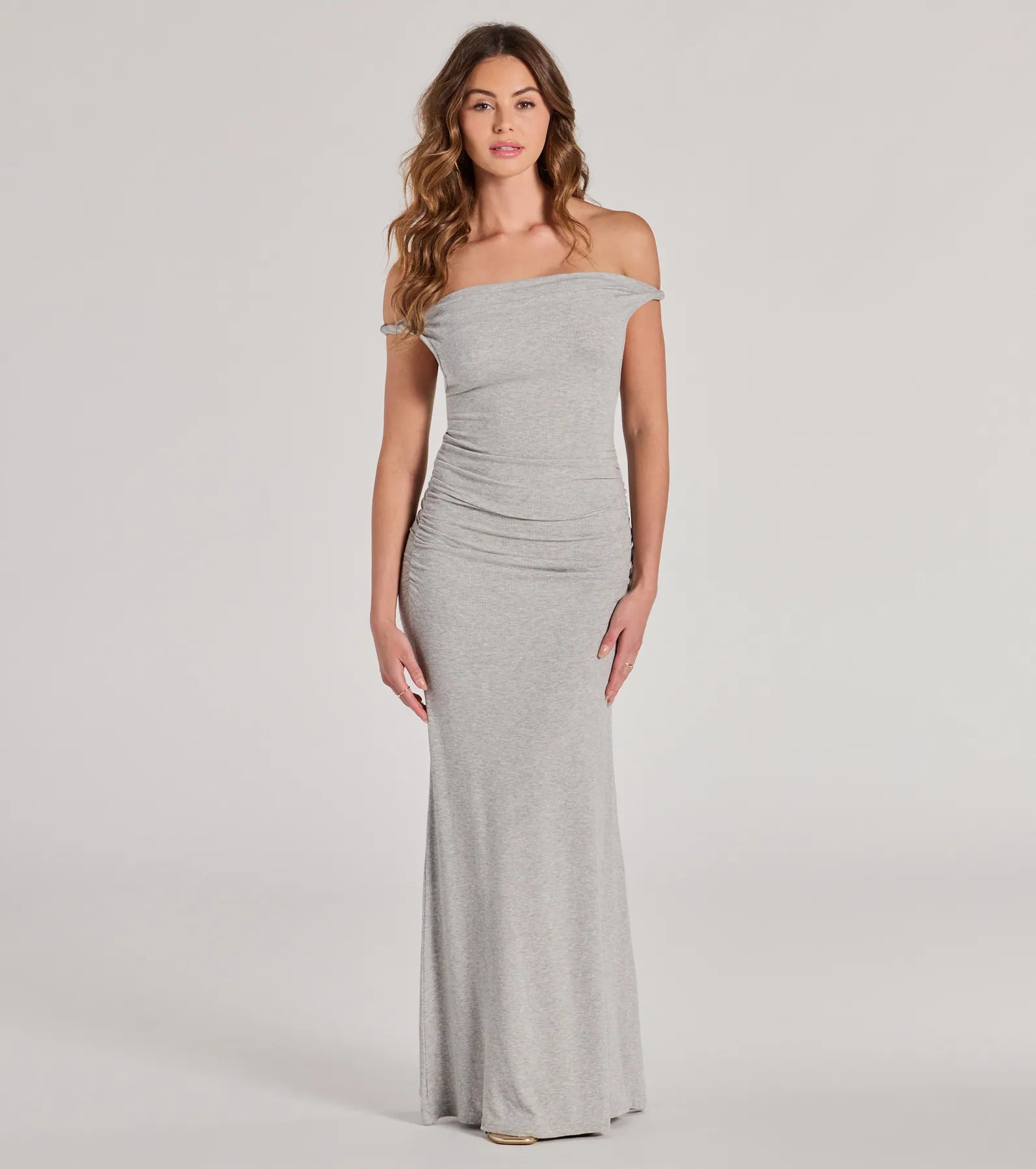 Ultimate Casual Chic Ruched Ribbed Knit Maxi Dress - Upgrade Your Style