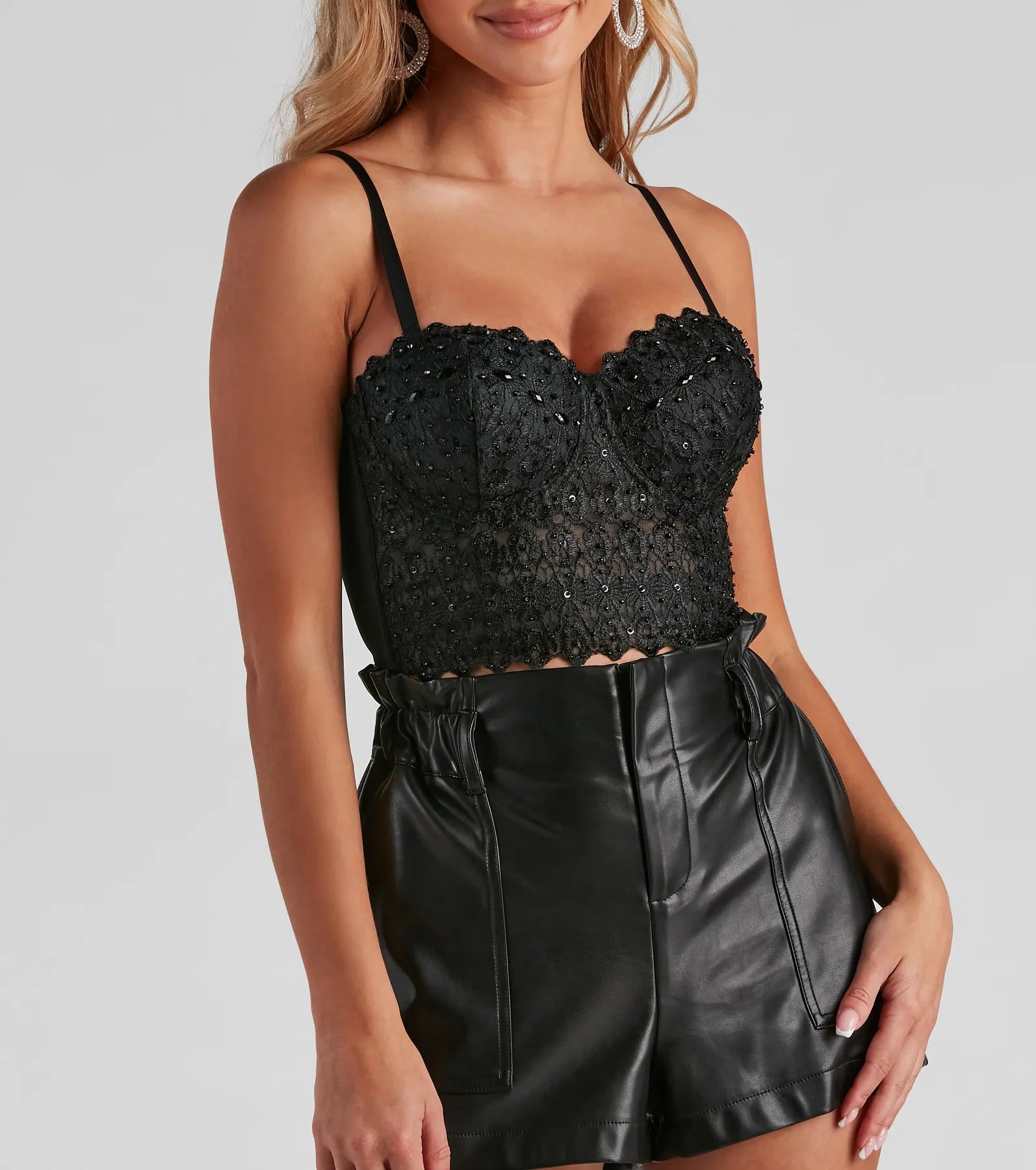 Ultimate Glam Lace Bustier Top