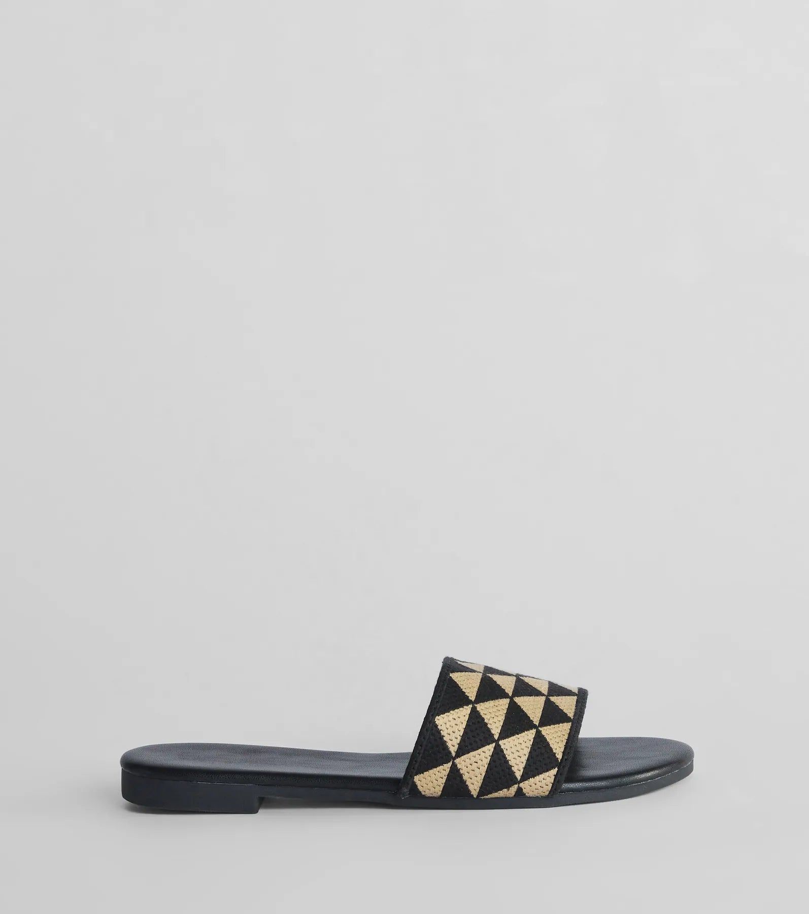 Premium Triangle Print Flat Sandals - Ultimate Comfort & Style