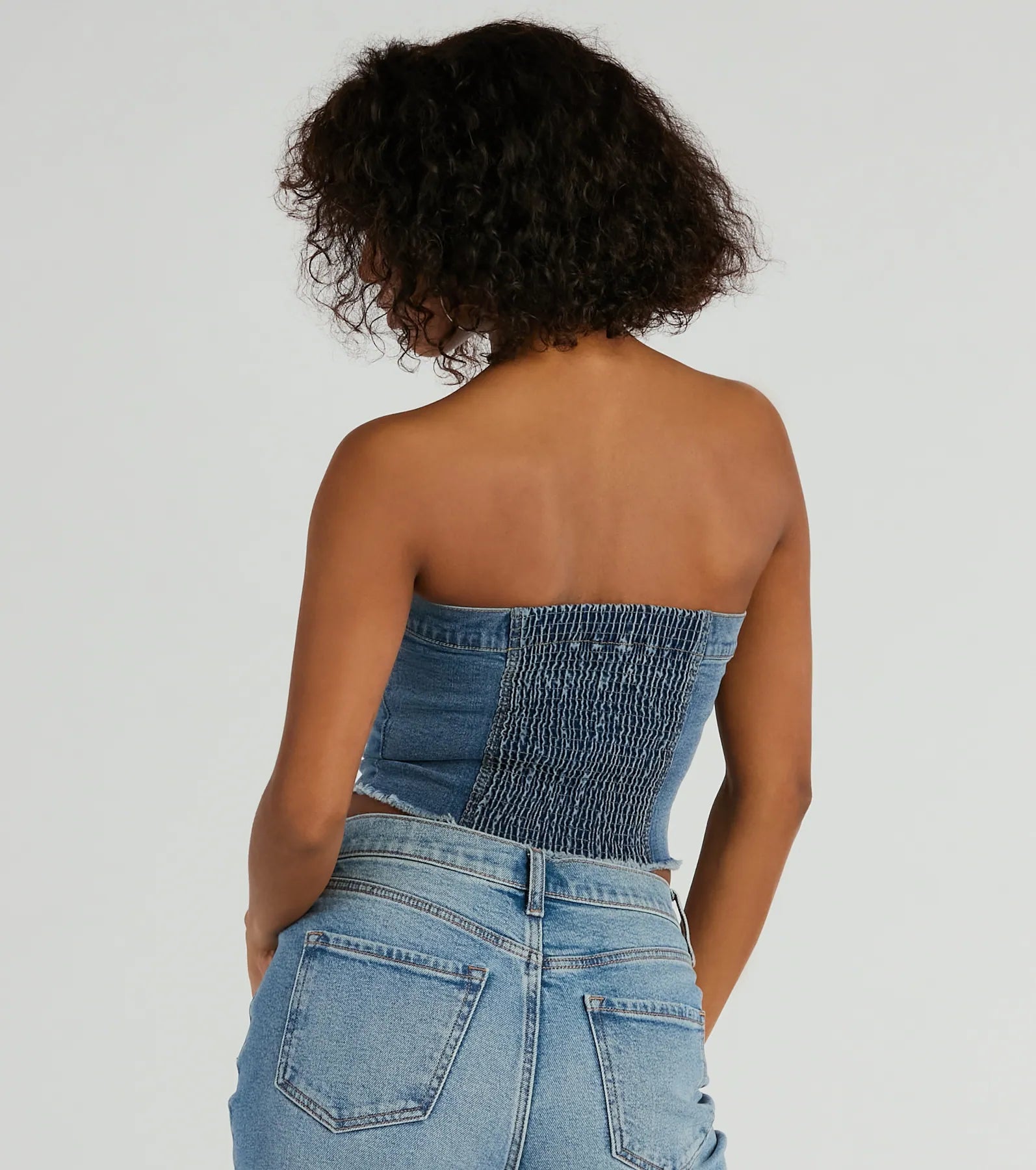 Ultimate Chill Strapless Denim Crop Top - Effortless Style