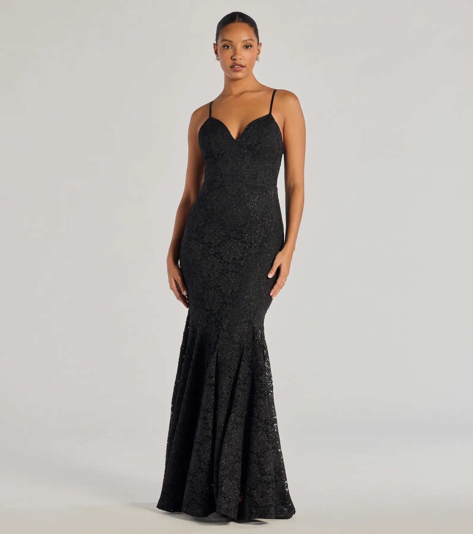 Arna Premium Low Back Mermaid Lace Evening Gown