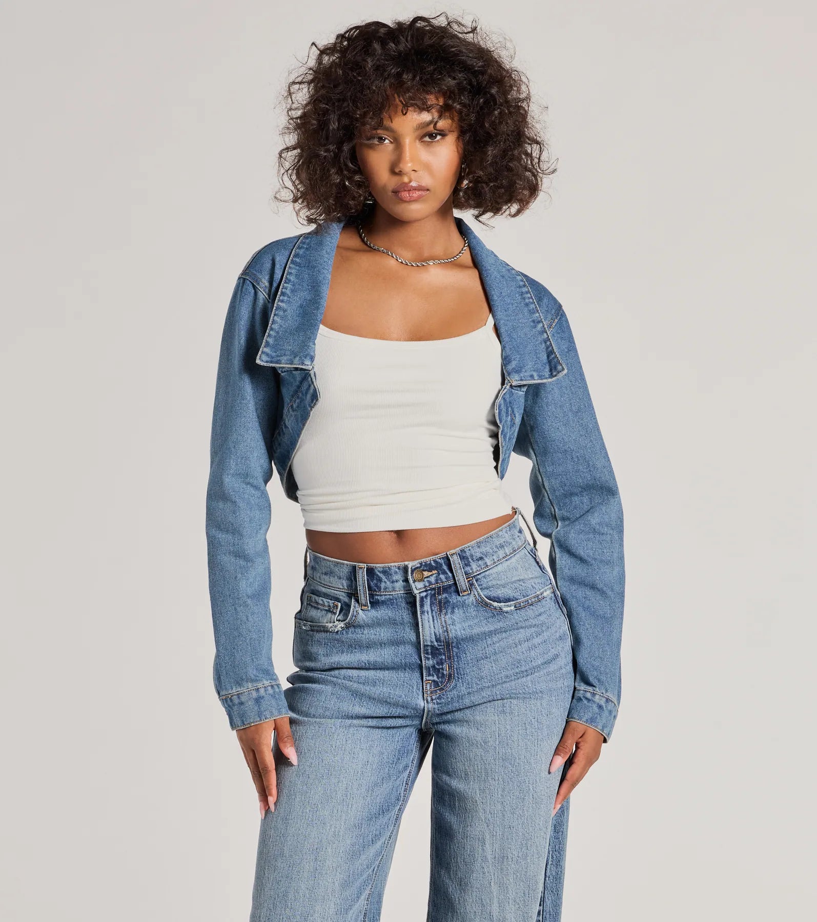 Ultimate Trendsetting Denim Shrug Jacket for Girls