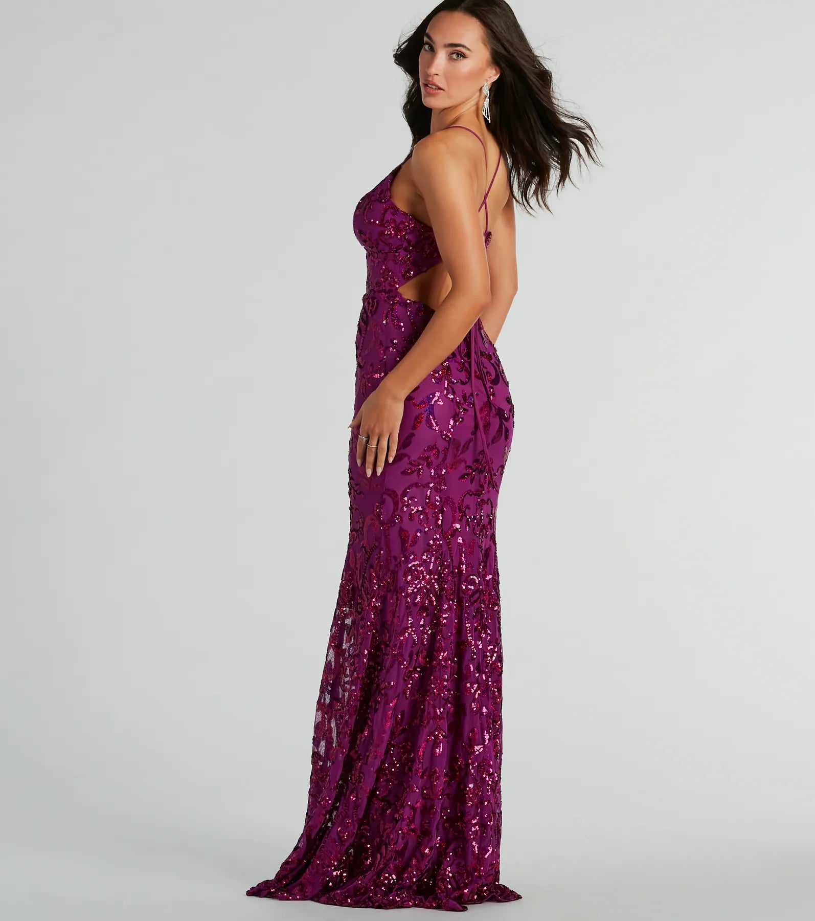 Emma Premium Sequin Mermaid Gown with Strappy Back