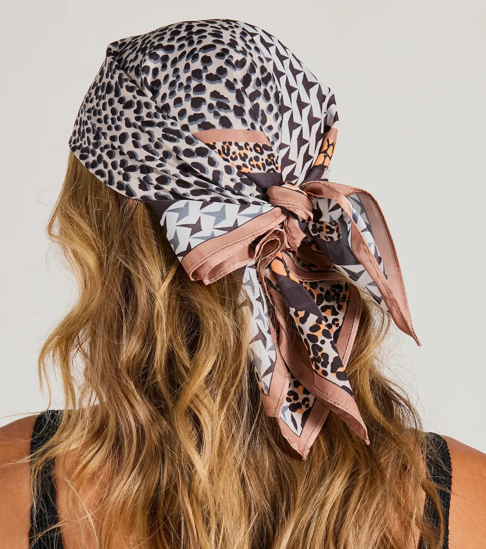 Ultimate Boho Chic Multi-Print Satin Scarf